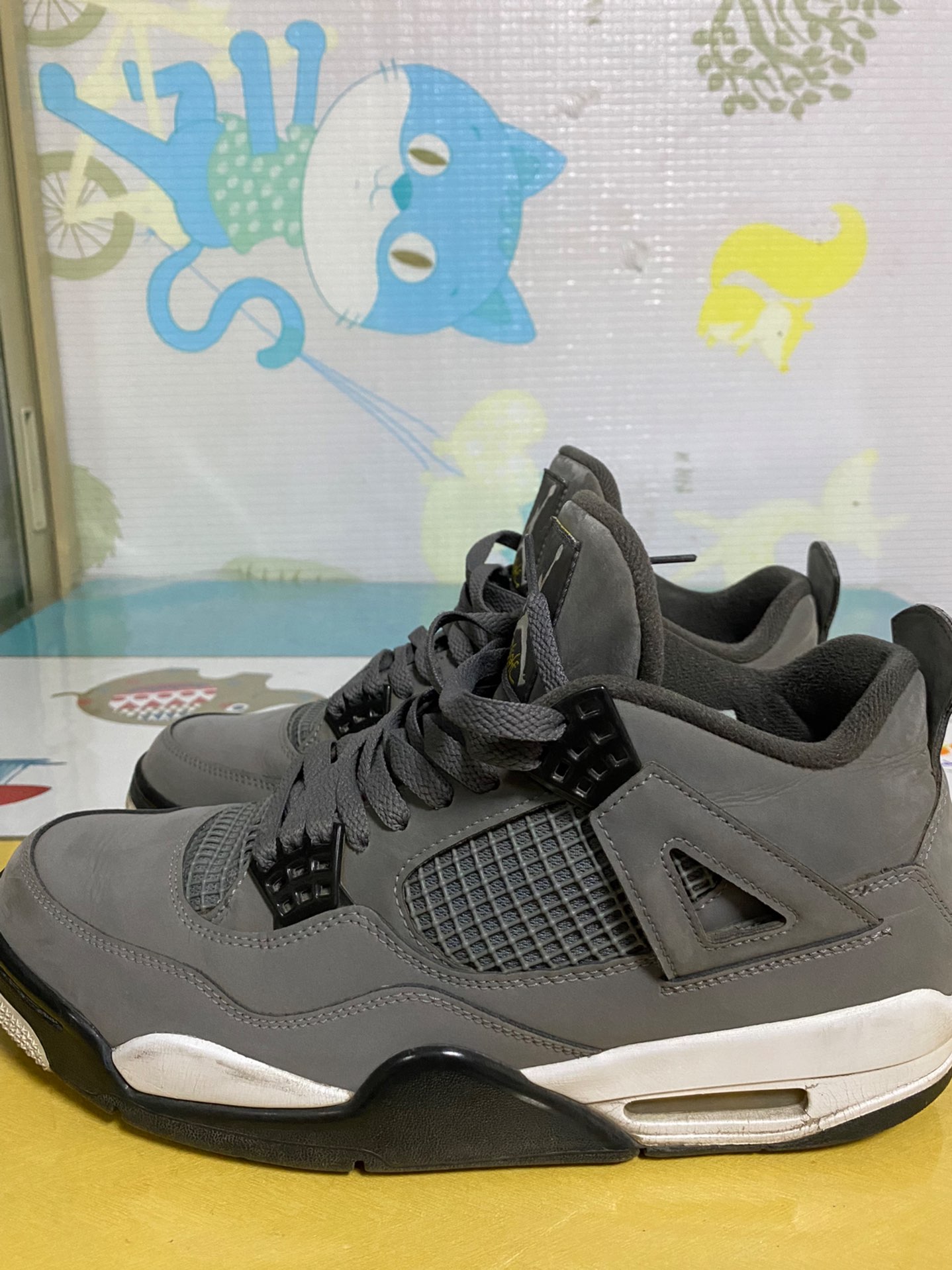 custom review-Jordan Air Джордан 4 Cool GREY MID Топ Винтажные баскетбольные кроссовки Унисекс Холодный серый Выпуск 2019 года