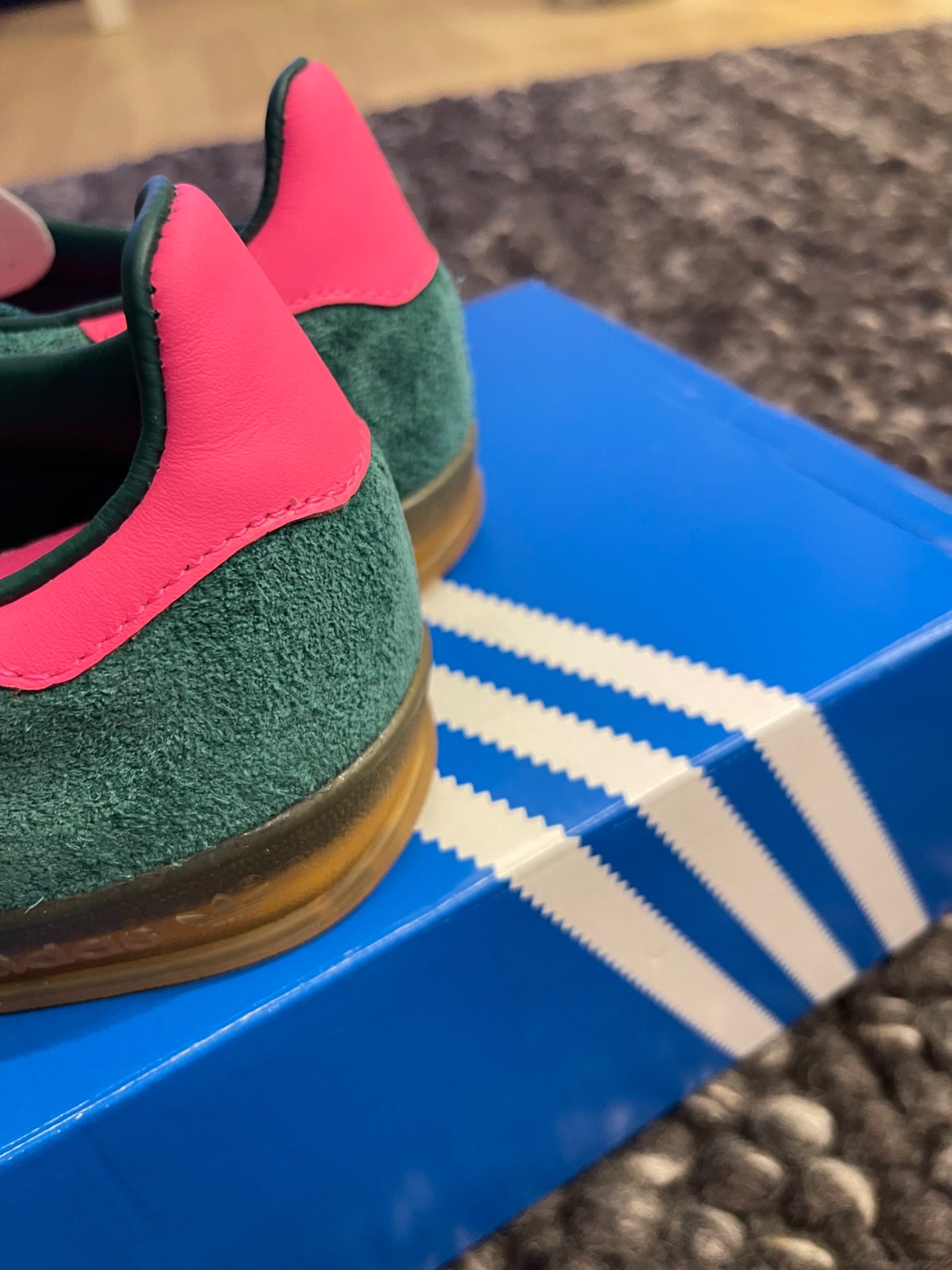 custom review-Adidas Originals Gazelle Indoor Collegiate Green Lucid Pink Women's
