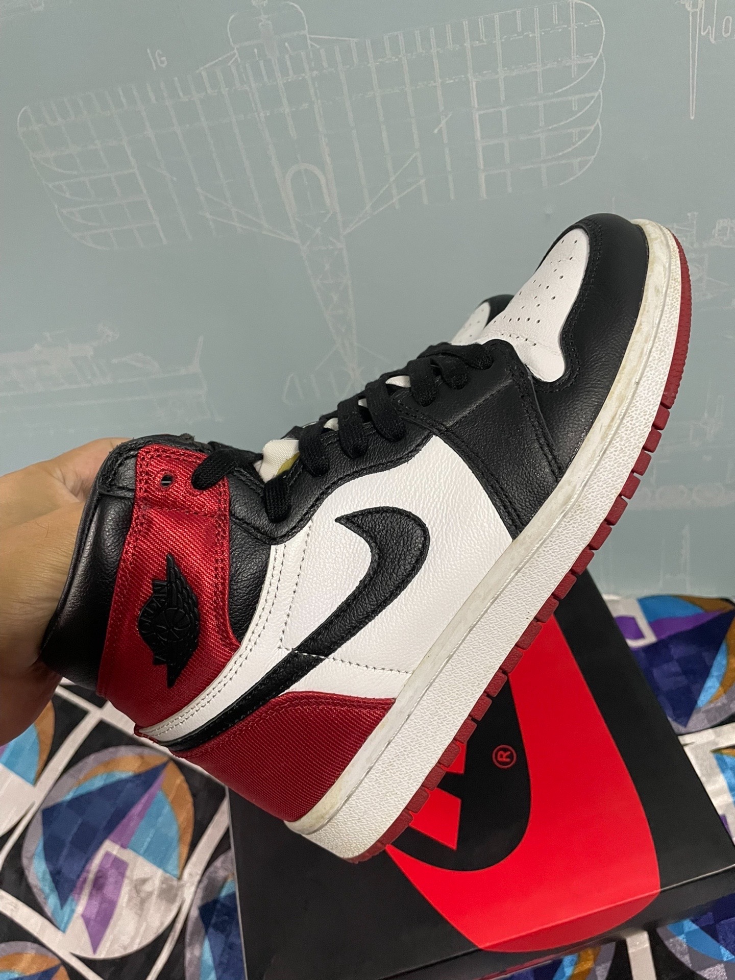 4000买的aj1丝绸黑脚趾