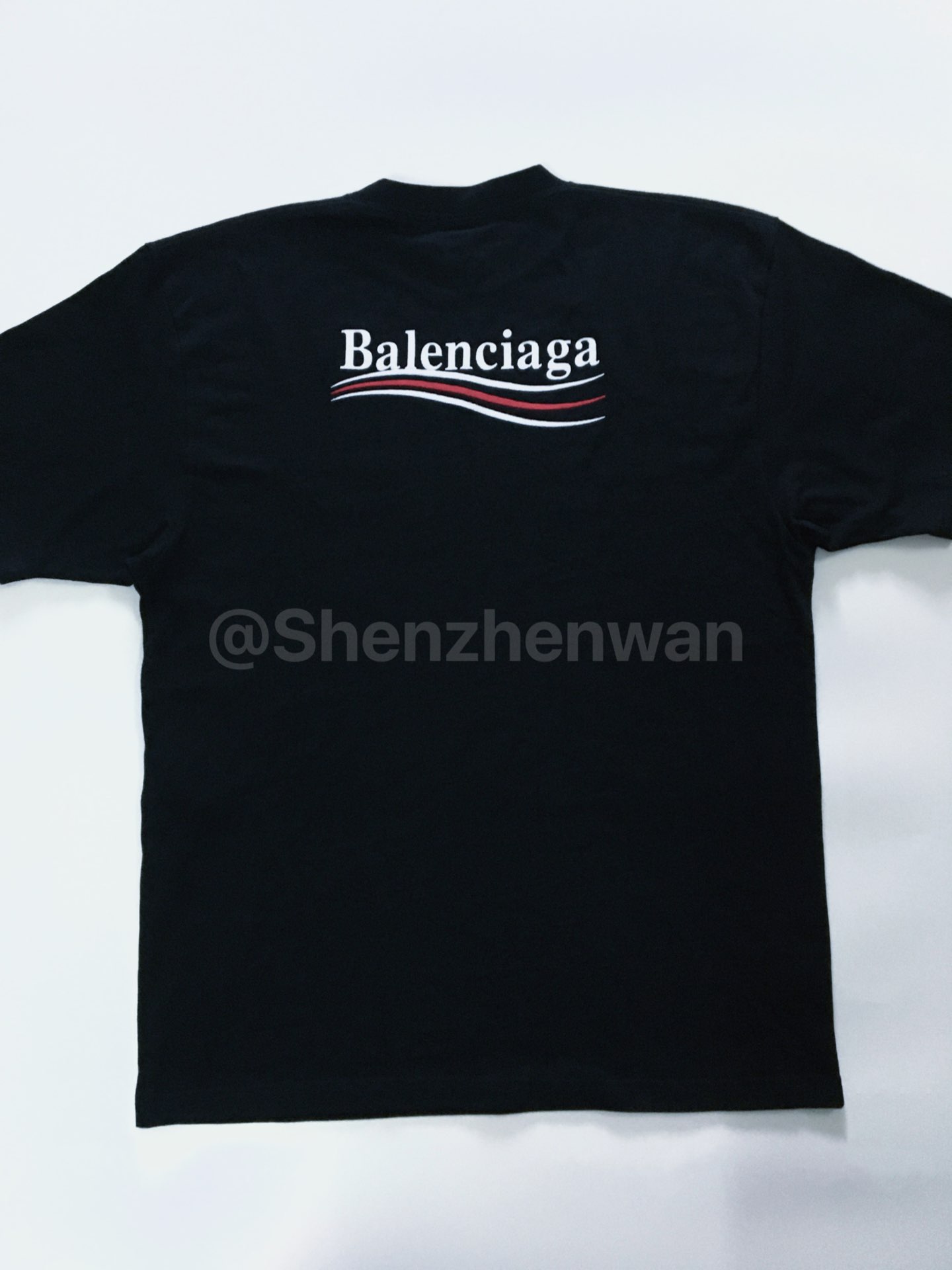 balenciaga 巴黎世家 经典款可乐标海浪logo短袖t恤