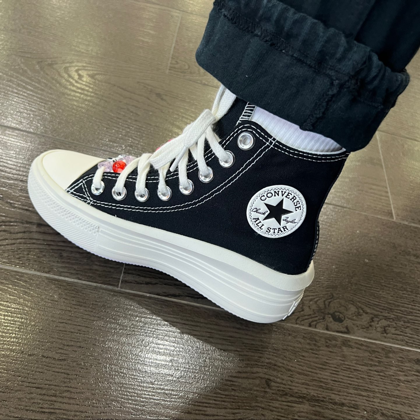 匡威高帮厚底鞋