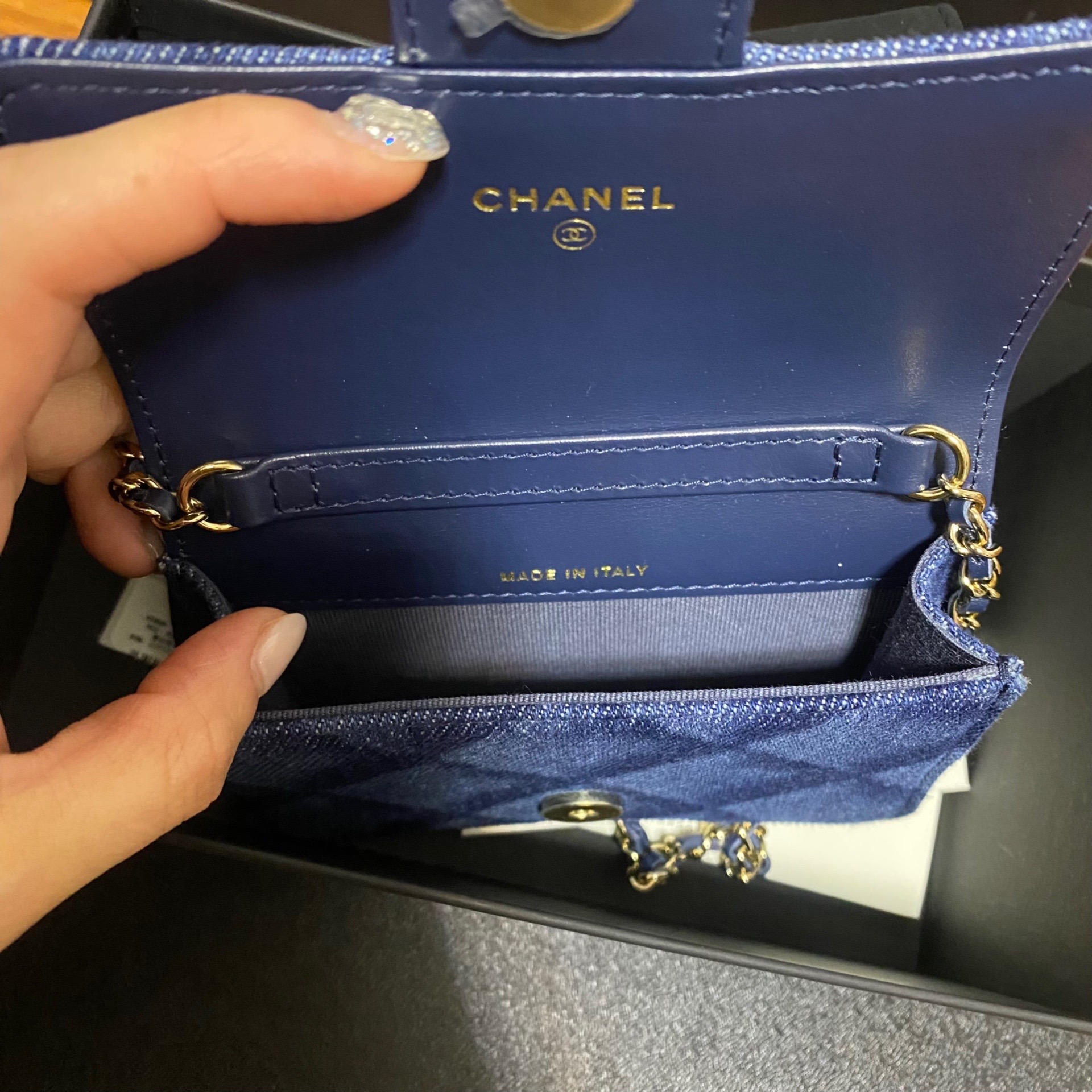 chanel牛仔腰包    chanel牛仔   香奈儿包包  牛仔包