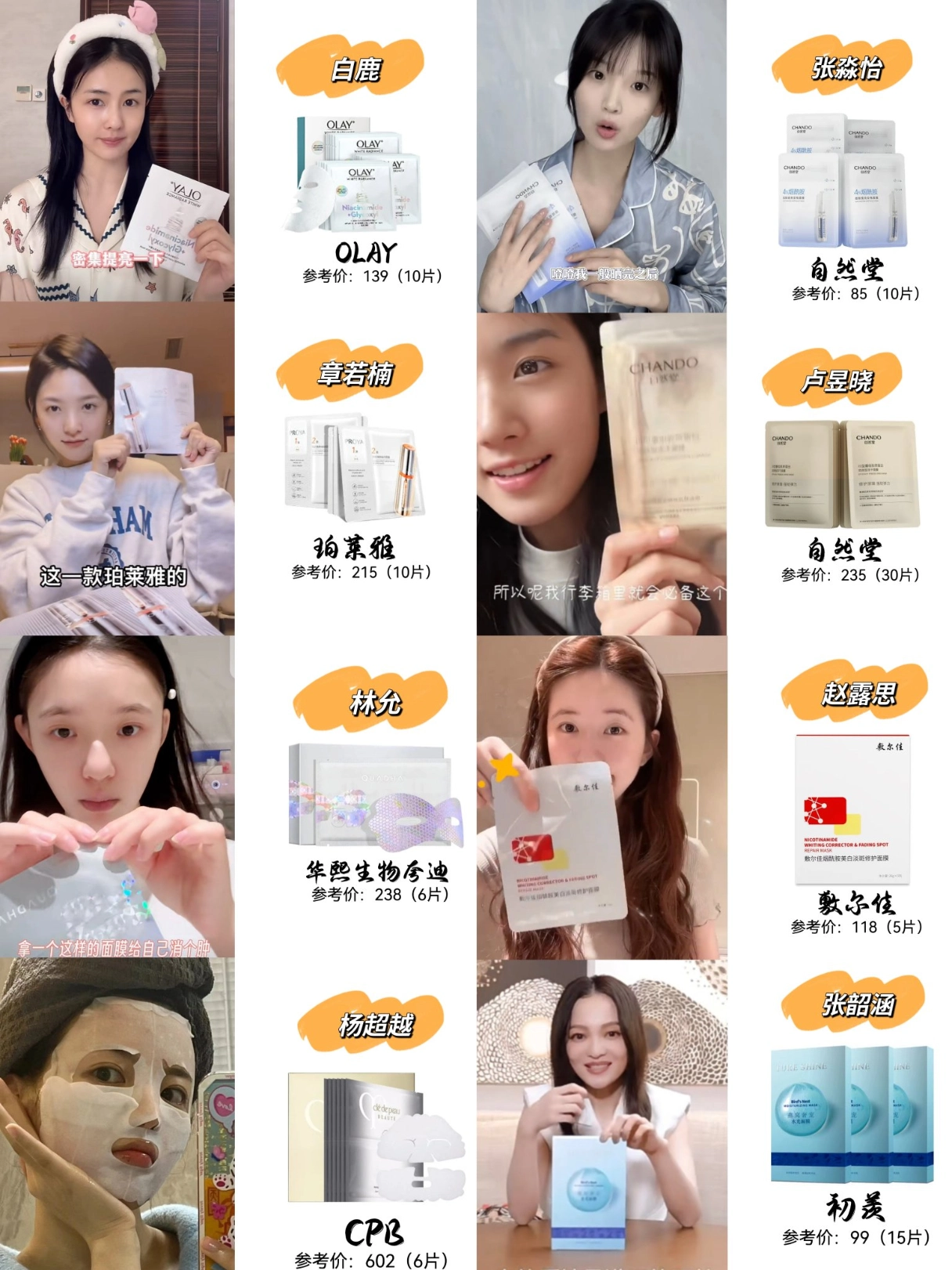 女明星们皮肤这么好,原来用的这些面膜!