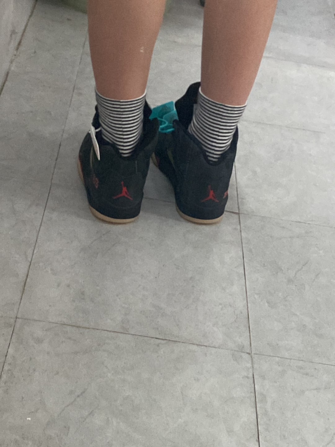 custom review-Jordan Air Джордан 5 Gore tex 'Off Noir' Высокий Топ Винтажные Баскетбольные Кроссовки Женские Черный Красный