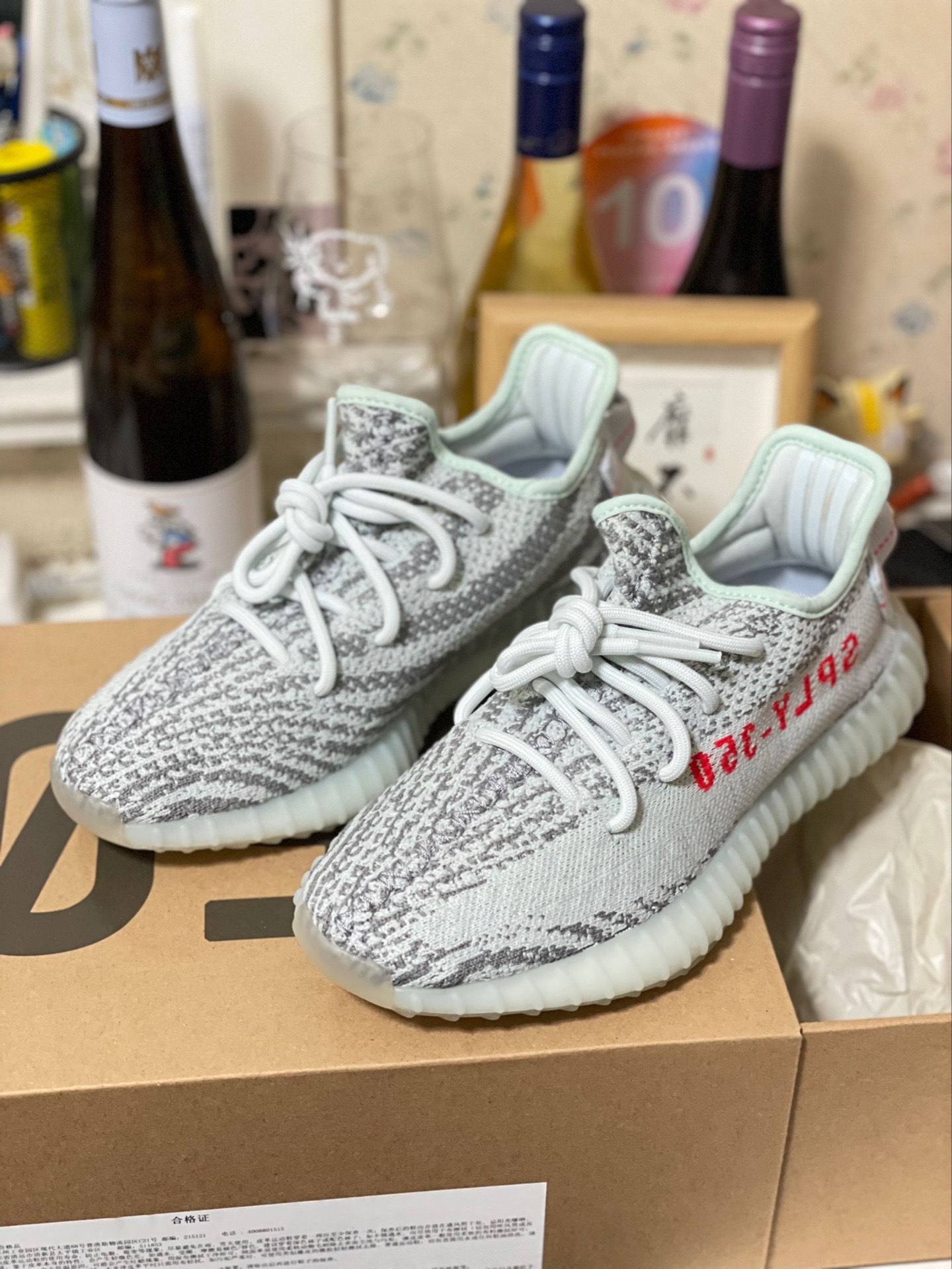 为少年时代的心动买单 yeezy350冰蓝