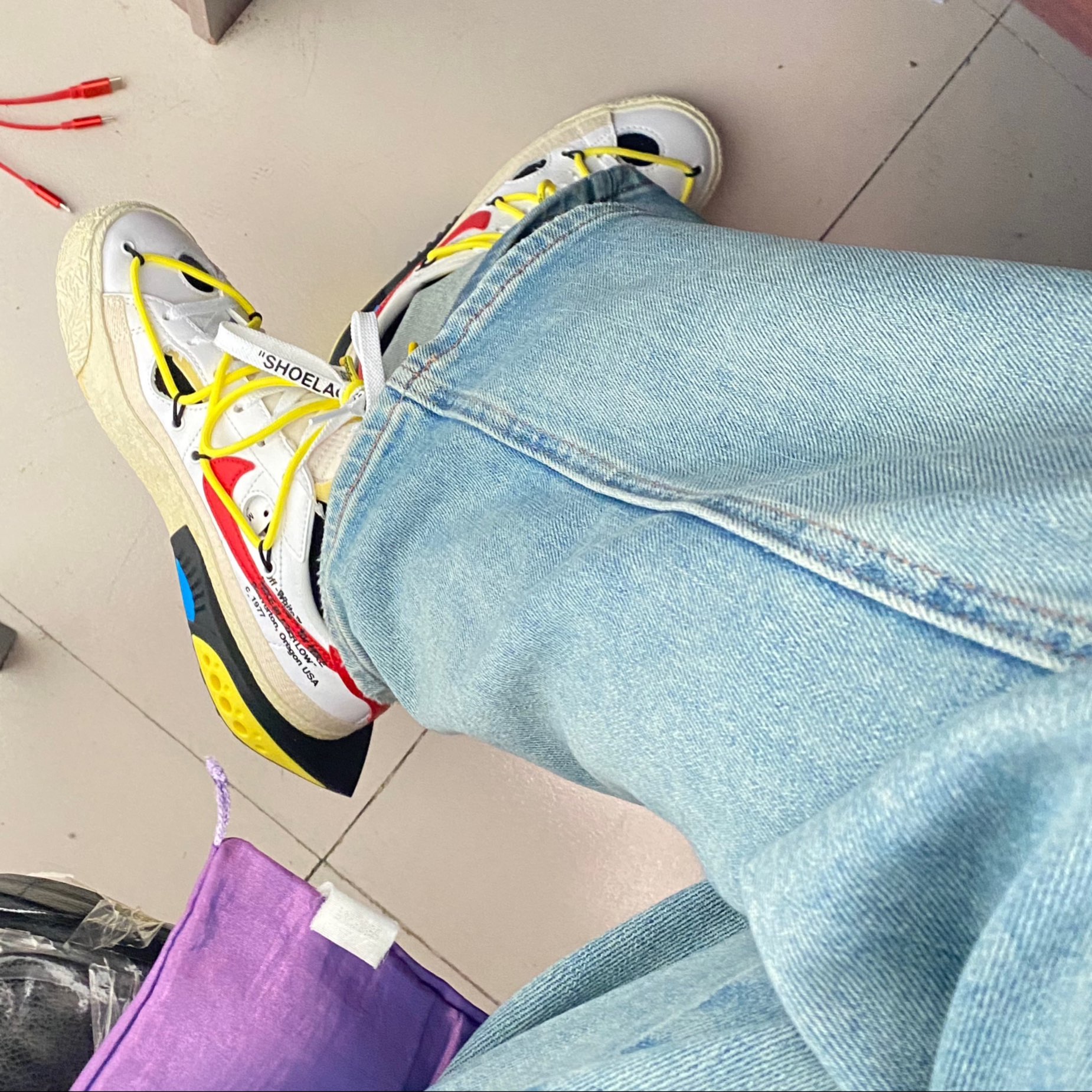 custom review-Nike X Off White Blazer Low 'White University Red'