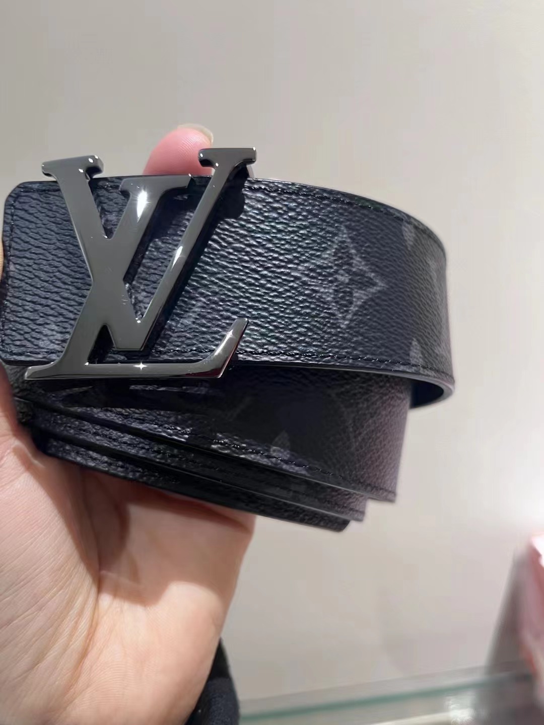 lv经典黑老花腰带