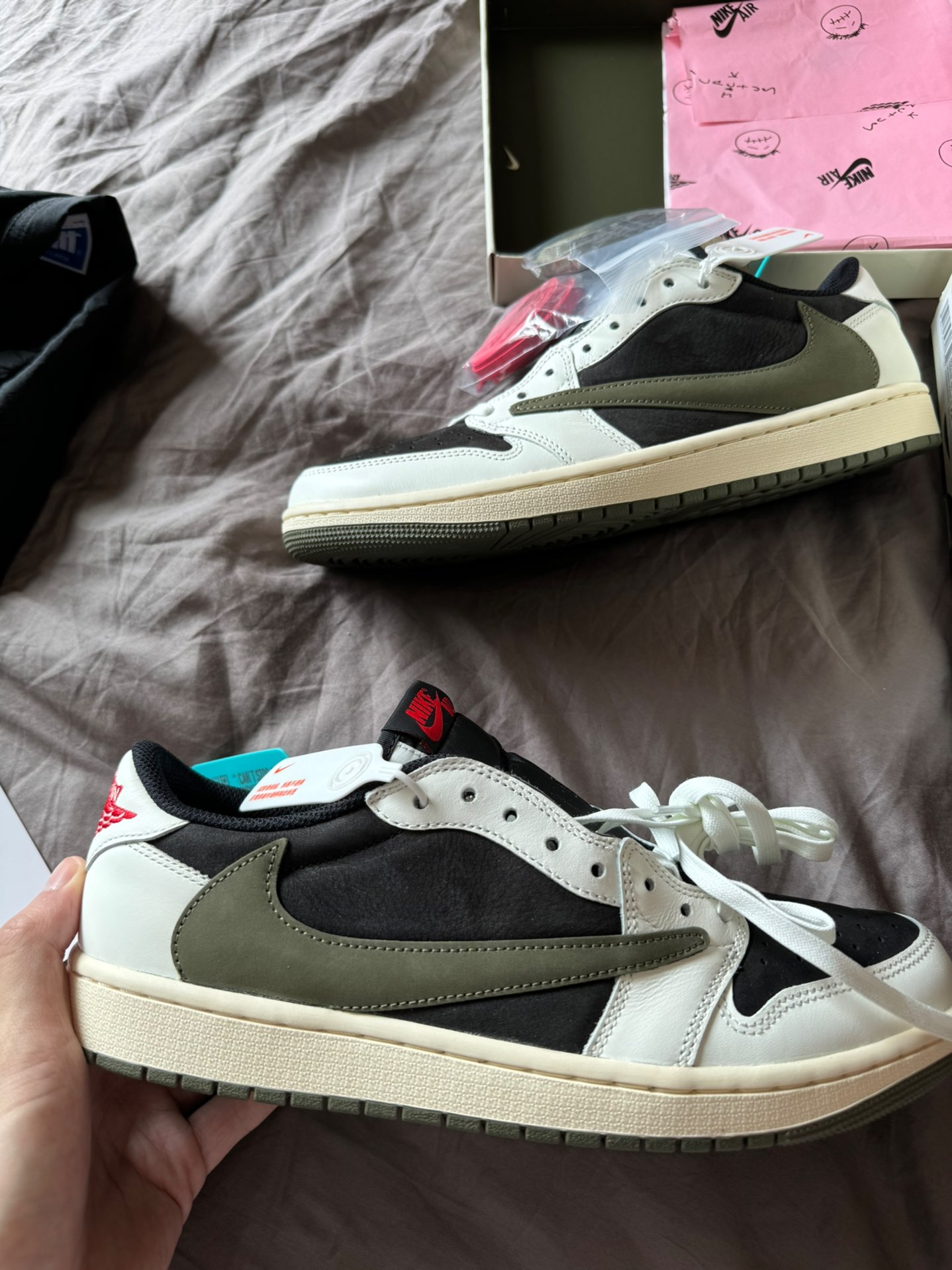 custom review-Jordan 1 Retro Low OG SP Travis Scott Olive Women's