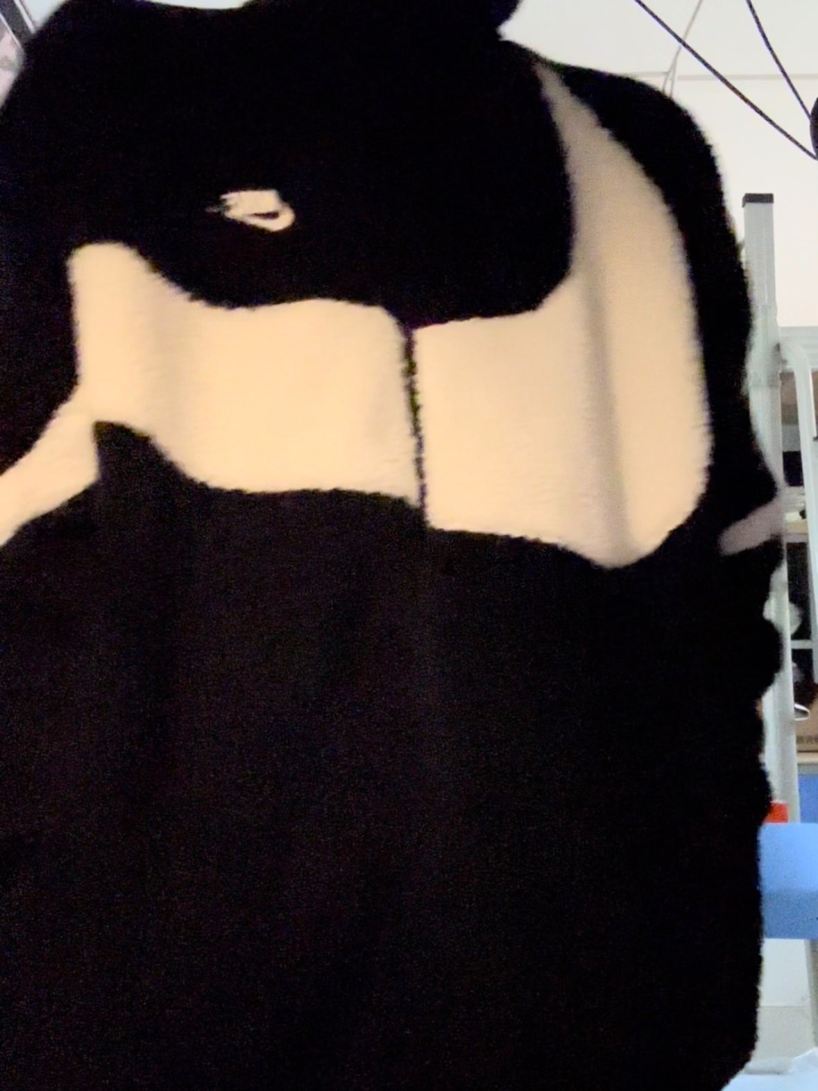 custom review-Nike Big Swoosh Reversible Boa Jacket Asia Sizing Black White