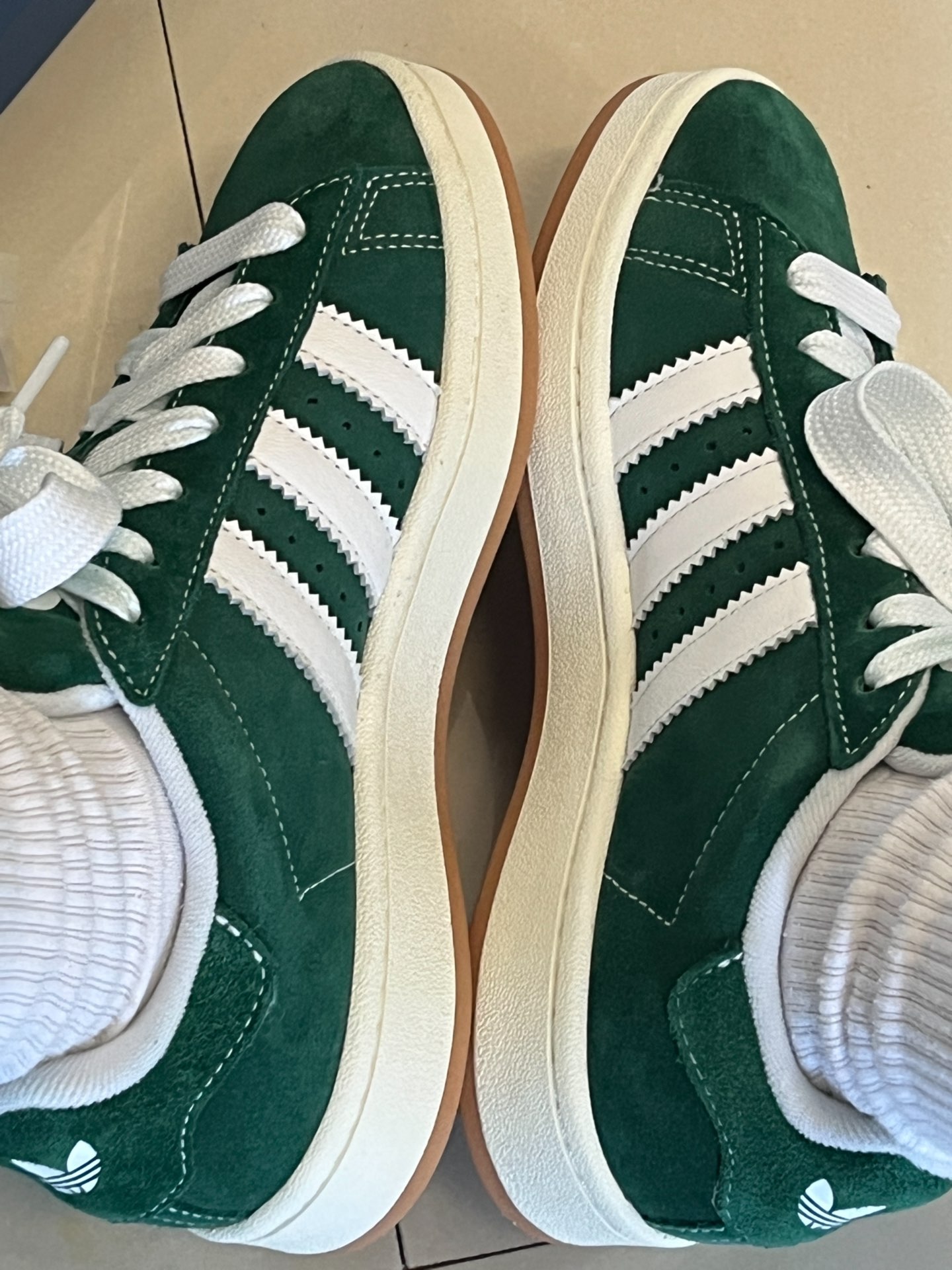 custom review-Adidas Campus 00s Dark Green Cloud White Men's