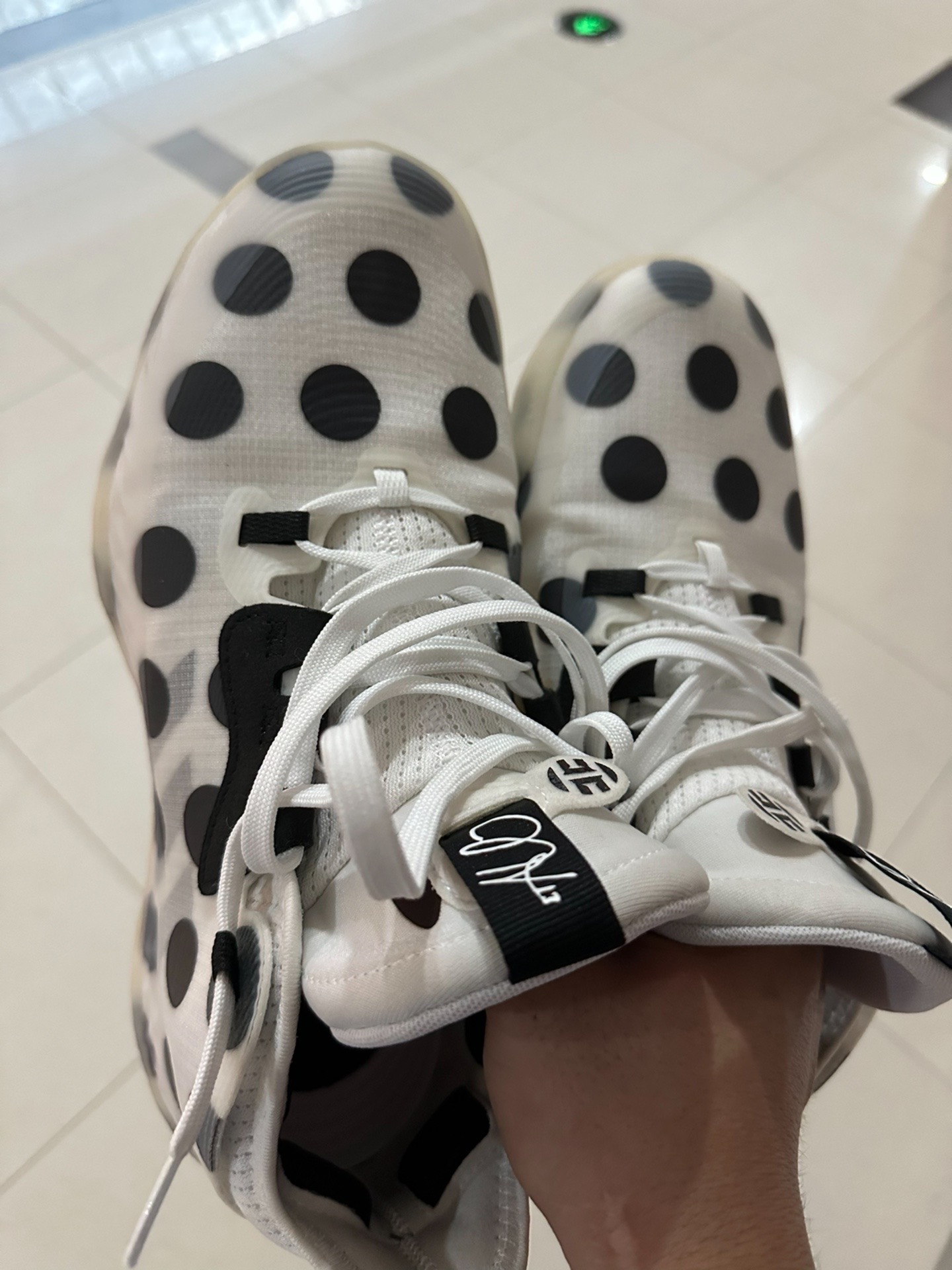 adidas harden vol.5 哈登5代 白色/圆点黑