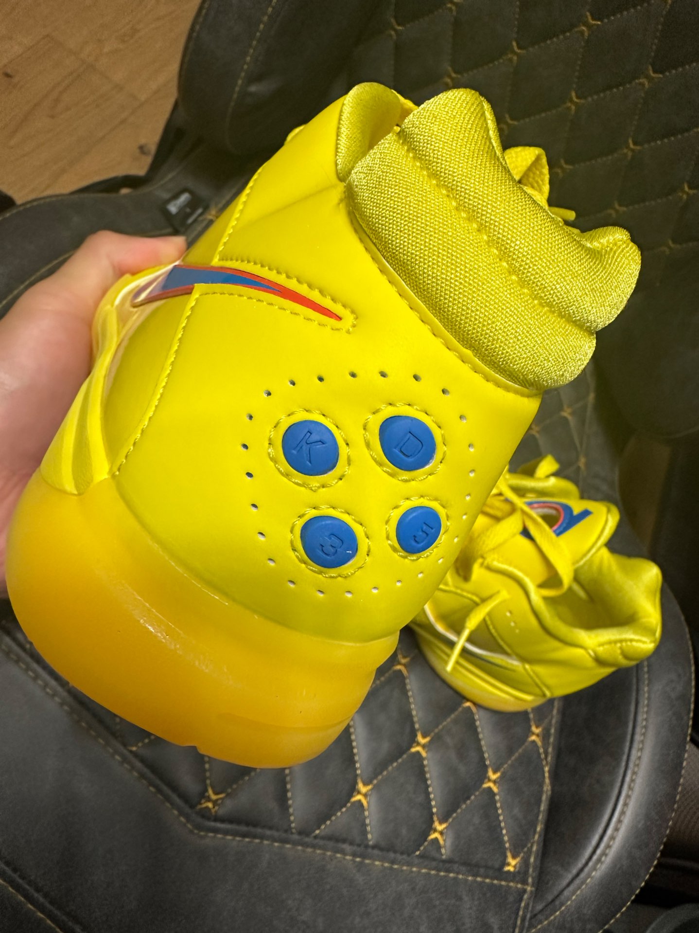 custom review-Nike KD 3 KD 3 'VIBRANT Yellow' Низкий Топ Винтажные Баскетбольные Кроссовки Мужские Желто-Синий