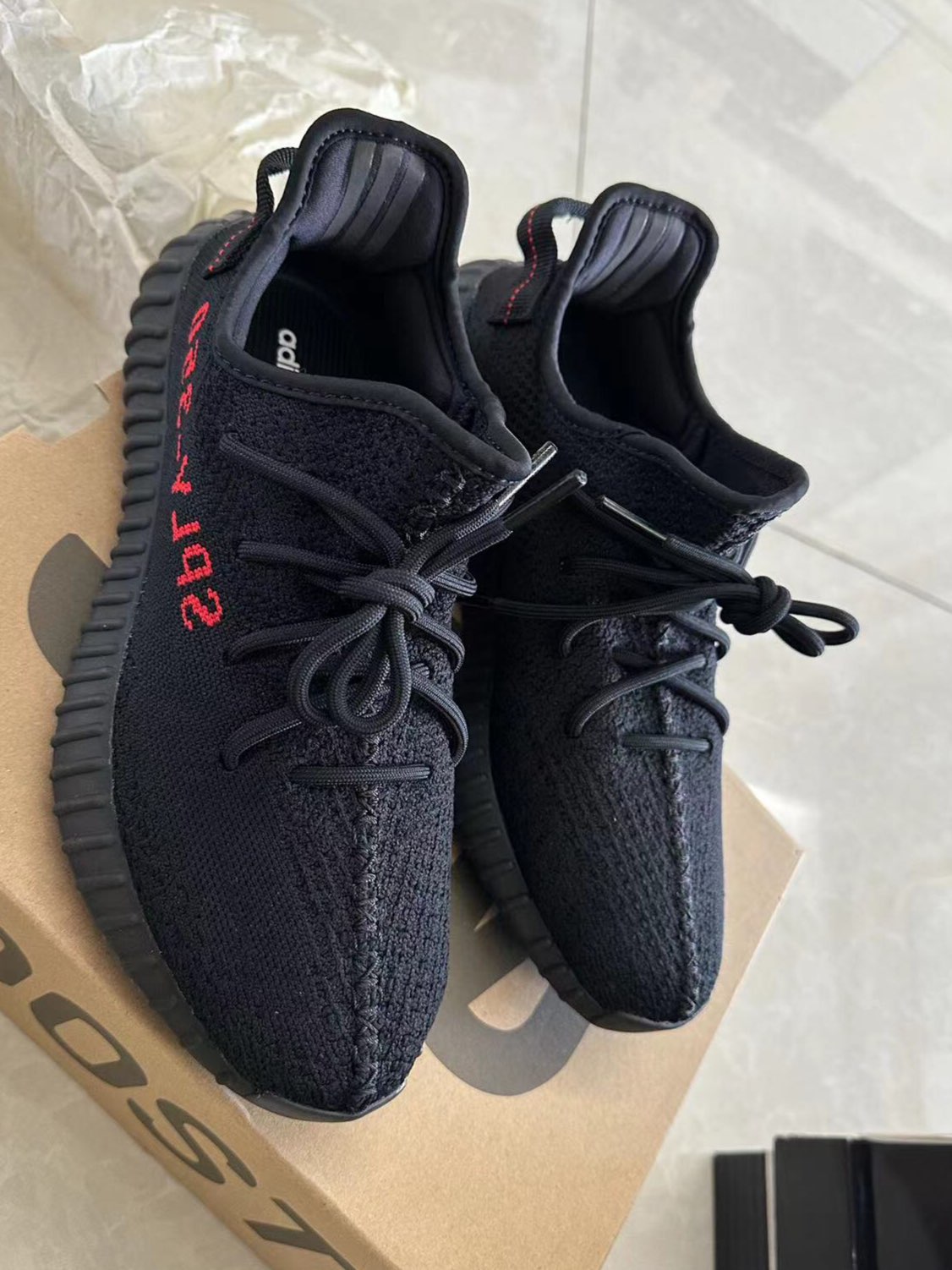 custom review-adidas originals Yeezy Boost 350 V2 Black Red 2017/2020
