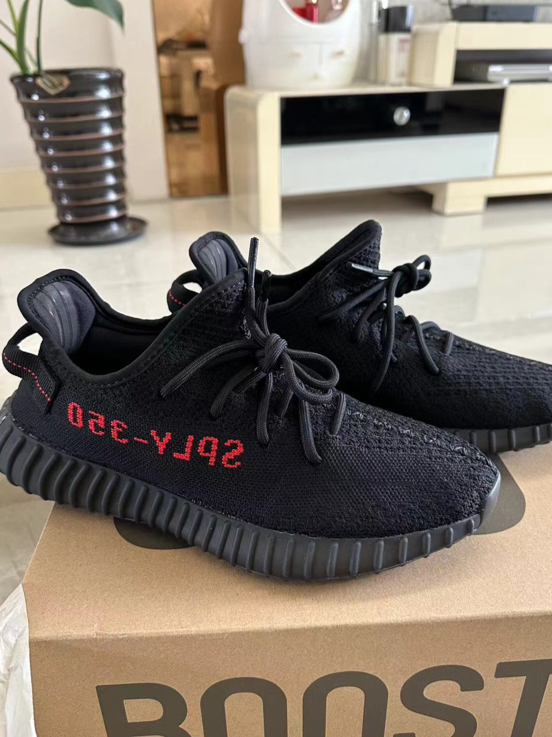 custom review-adidas originals Yeezy Boost 350 V2 Black Red 2017/2020