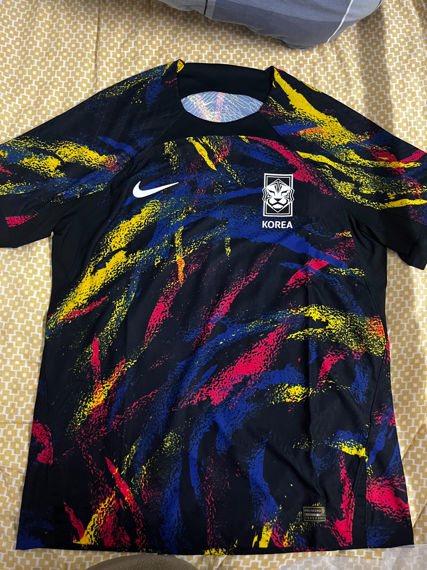 nike 卡塔尔世界杯 印花贴标短袖足球服 球员版 韩国队 客场 男款