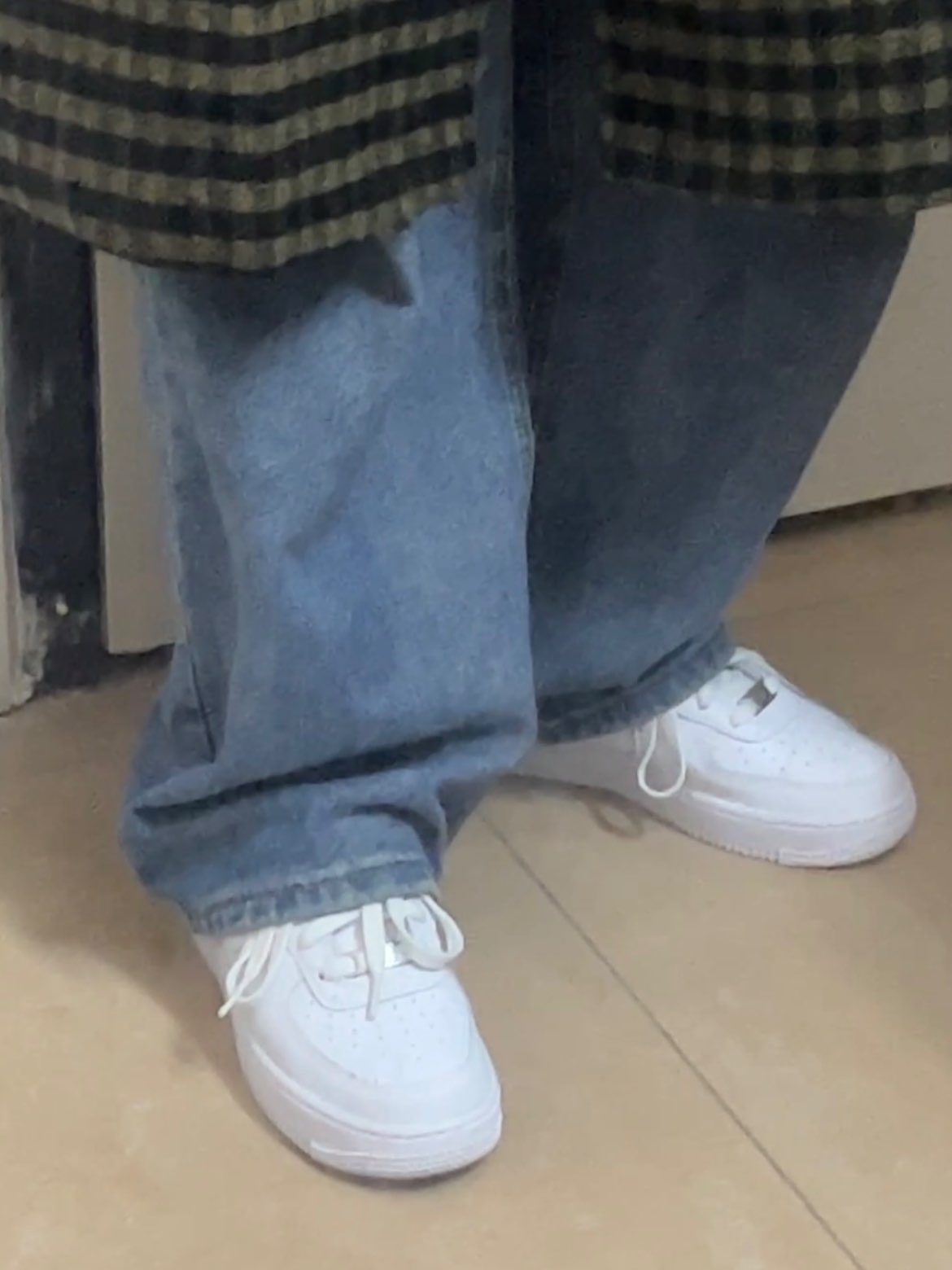 custom review-Nike Kids Air Force 1 Low LE 'White On White' Sneakers