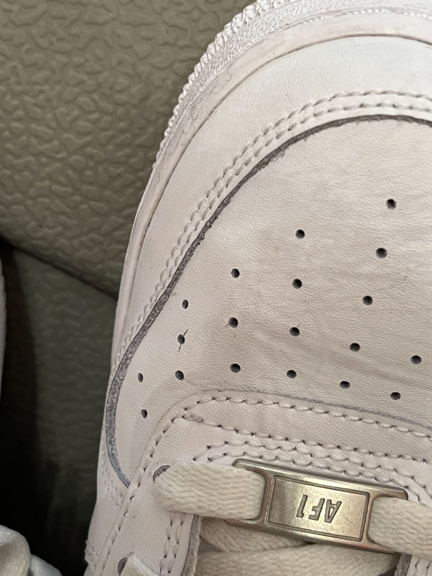 custom review-Nike Kids Air Force 1 Low LE 'White On White' Sneakers
