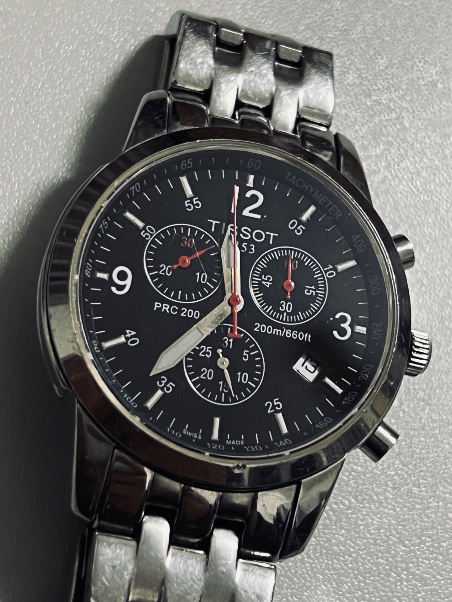 tissot prc200 石英男表