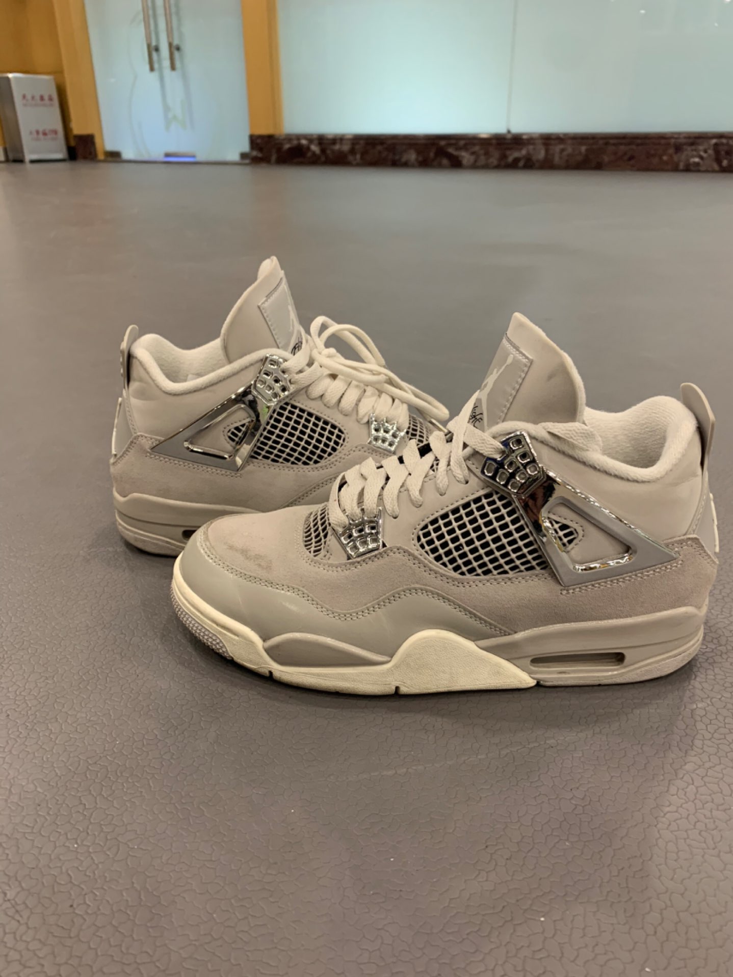 custom review-Jordan Air Джордан 4 'Свет Лимонит' 'Холодное сердце MOMENTS' MID Топ Винтажные баскетбольные кроссовки Женские Серый