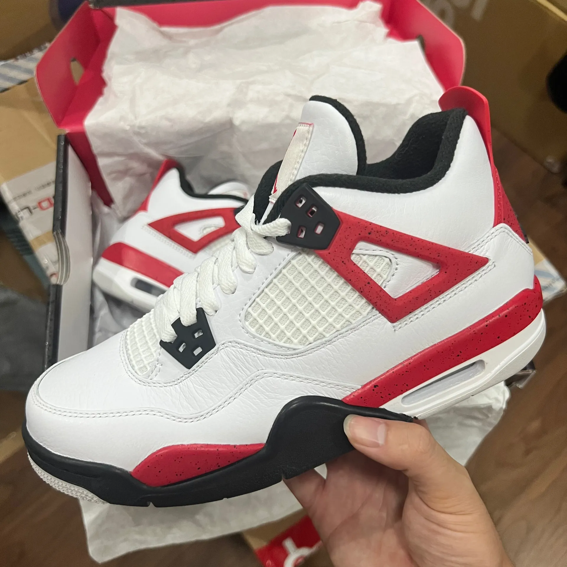 Jordan Retro Red Cement GS White, Black, Red US Kids POIZON