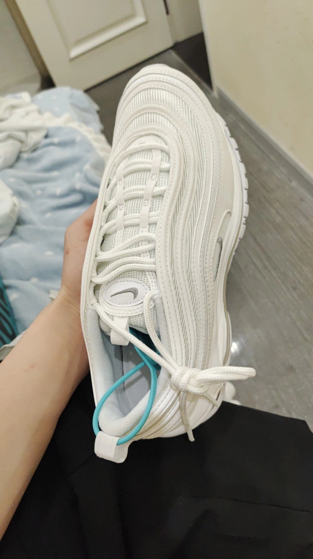 custom review-Nike Air Max 97 Triple White Wolf Grey