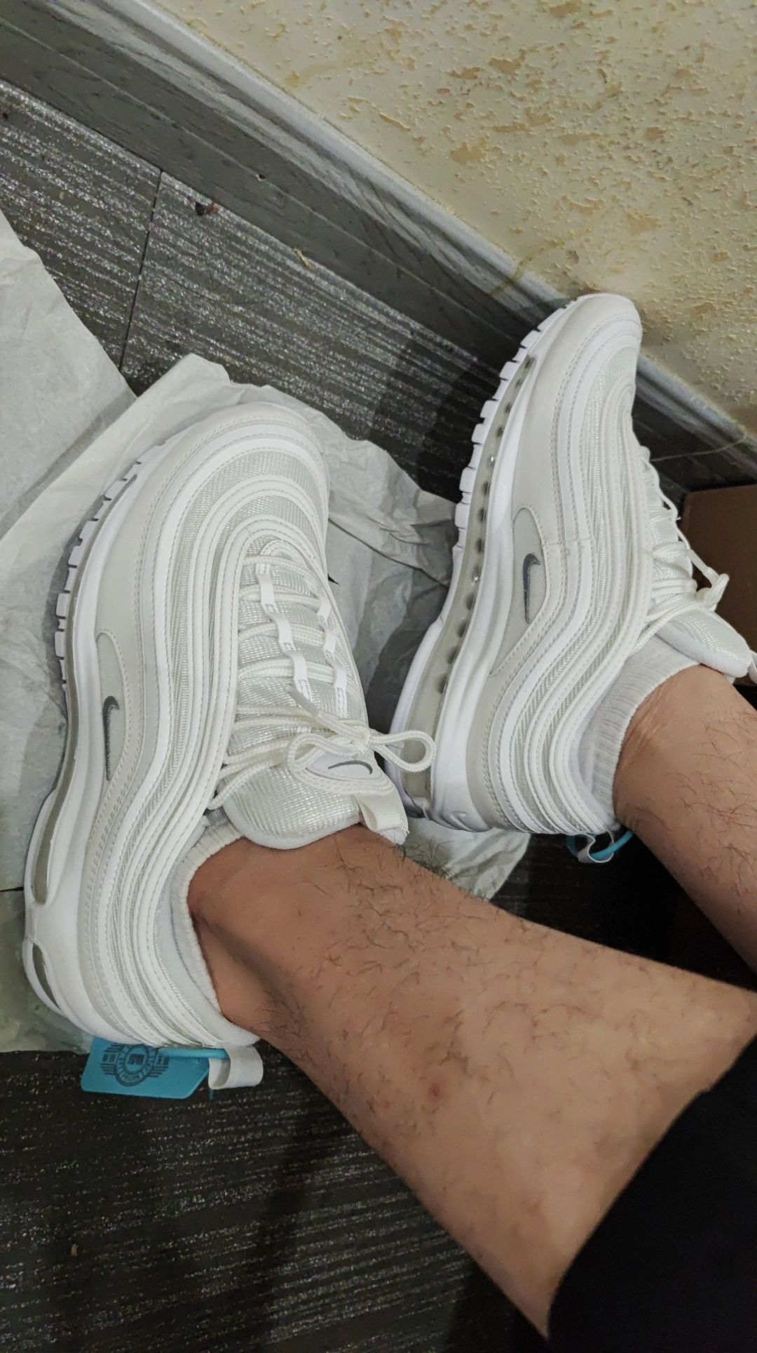 custom review-Nike Air Max 97 Triple White Wolf Grey