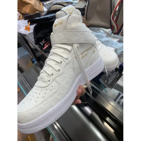 LOUIS VUITTON Nike Air Force 1 Mid By Virgil Abloh White