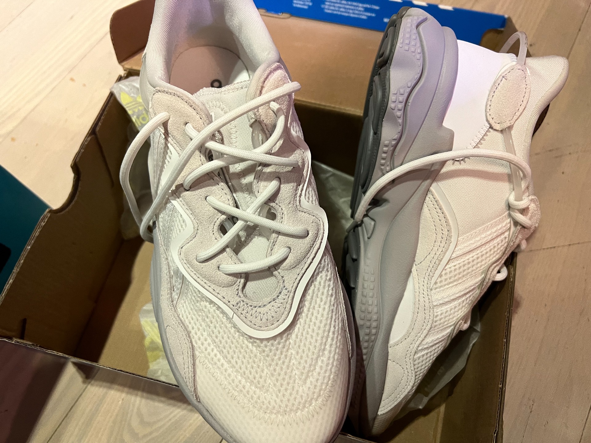 custom review-Adidas Originals Ozweego Slip-resistant Low Top Повседневная обувь Унисекс Серый Белый