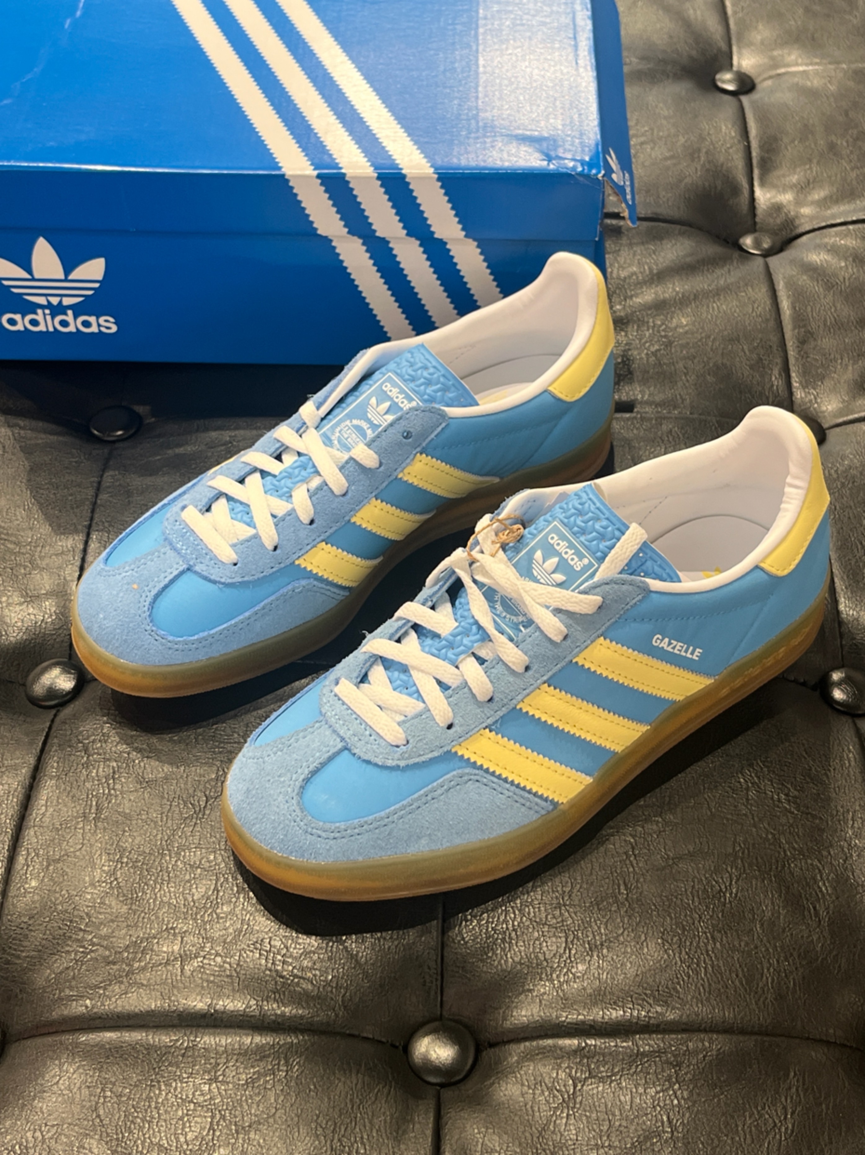 三叶草7815originals gazelle休闲板鞋 蓝黄