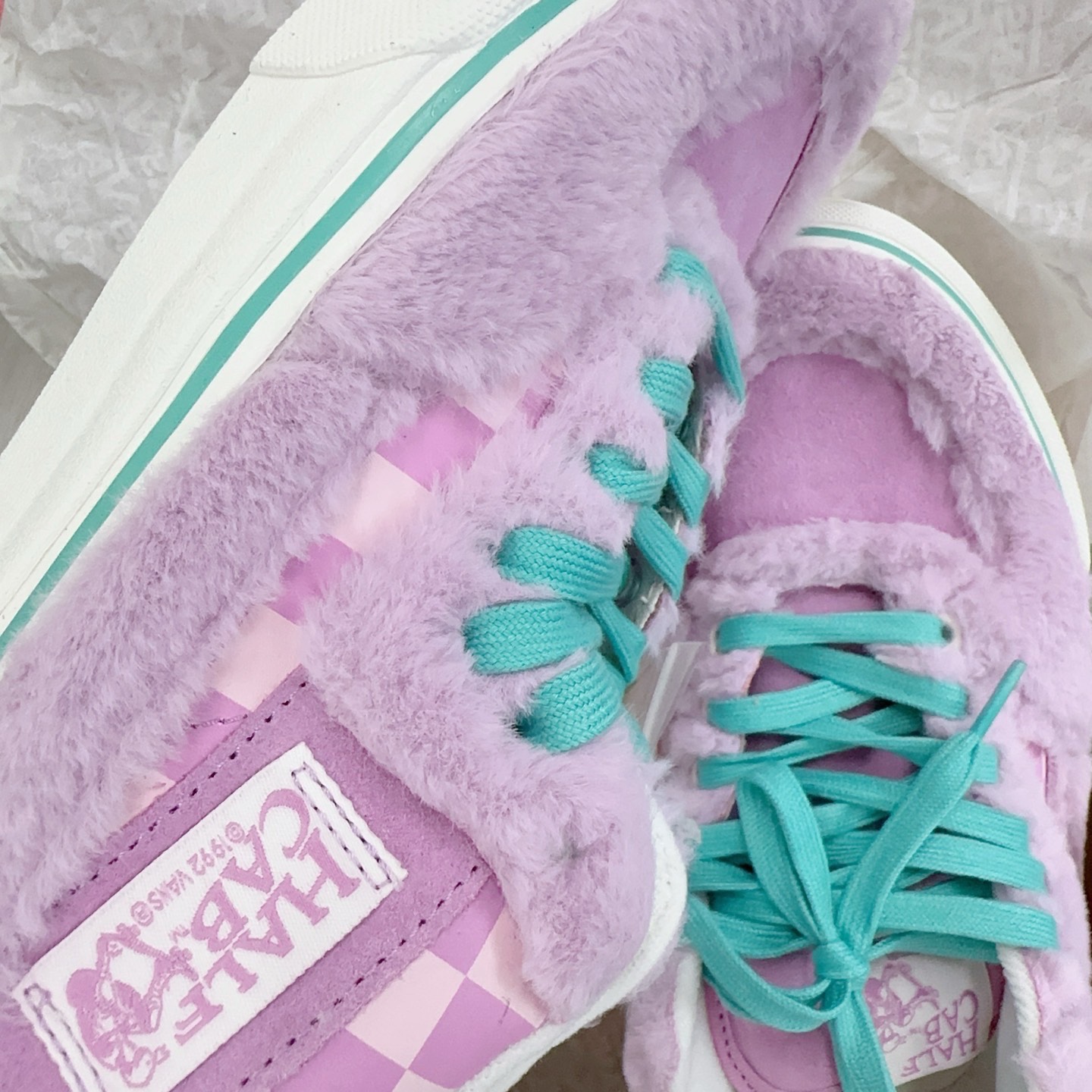 custom review-VANS Half Cab Покрытие Устойчивое к истиранию MID Топ Скейтборд Кроссовки Унисекс Розовый