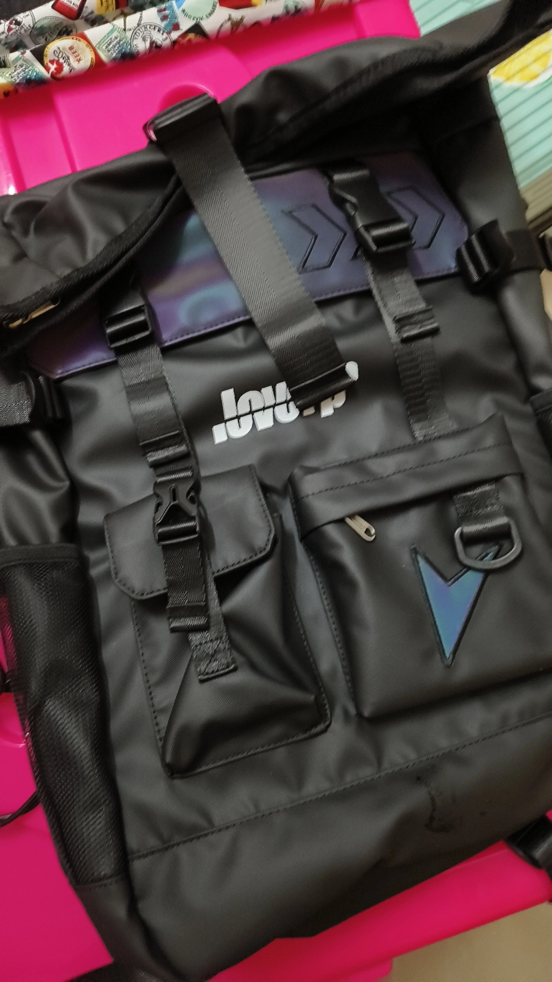 custom review-LOVERPUSS Oxford Backpack Medium Unisex Black LOVERPUSS Оксфорд Рюкзак Средний Унисекс Черный