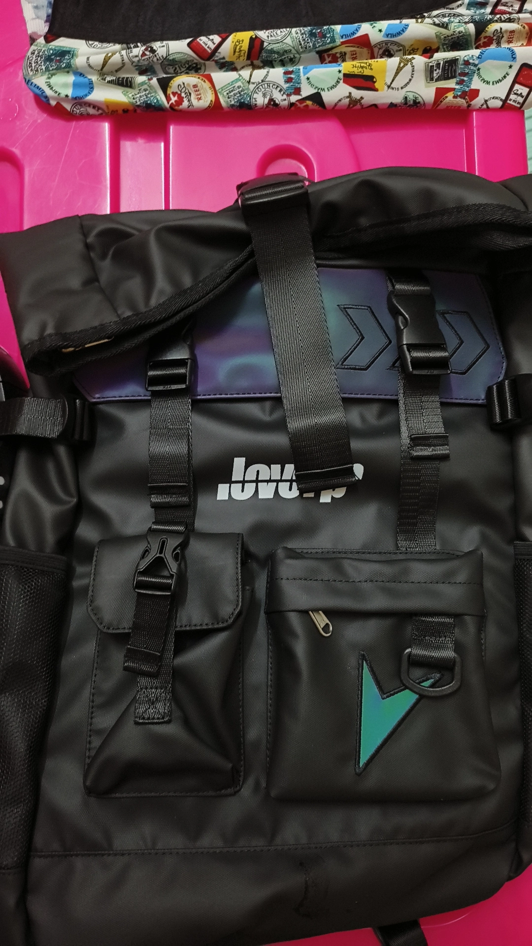 custom review-LOVERPUSS Oxford Backpack Medium Unisex Black LOVERPUSS Оксфорд Рюкзак Средний Унисекс Черный