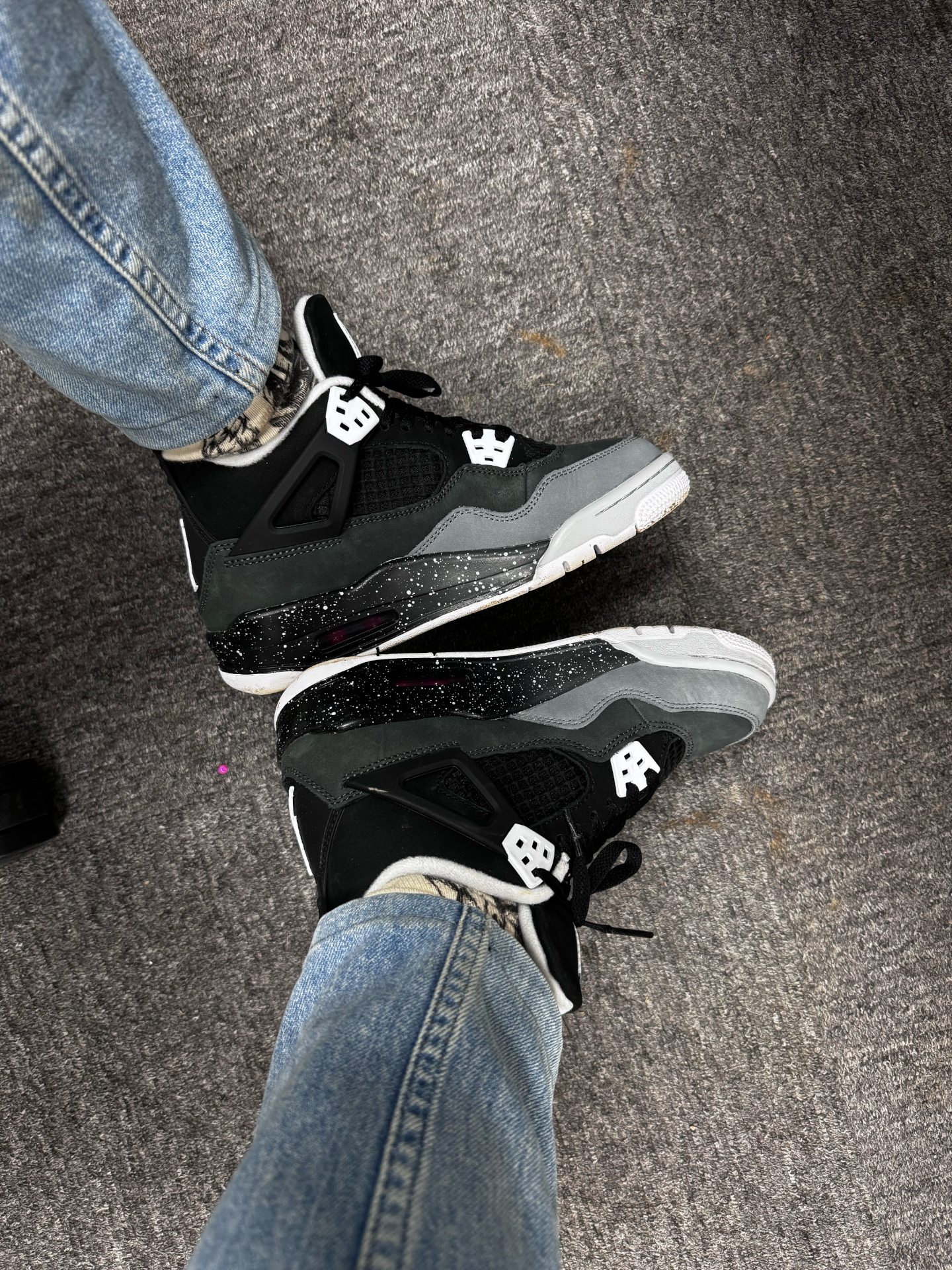 custom review-Jordan Air Джордан 4 Противоскользящие Анти-KICK Высокий Топ Детские Баскетбольные Кроссовки Черные