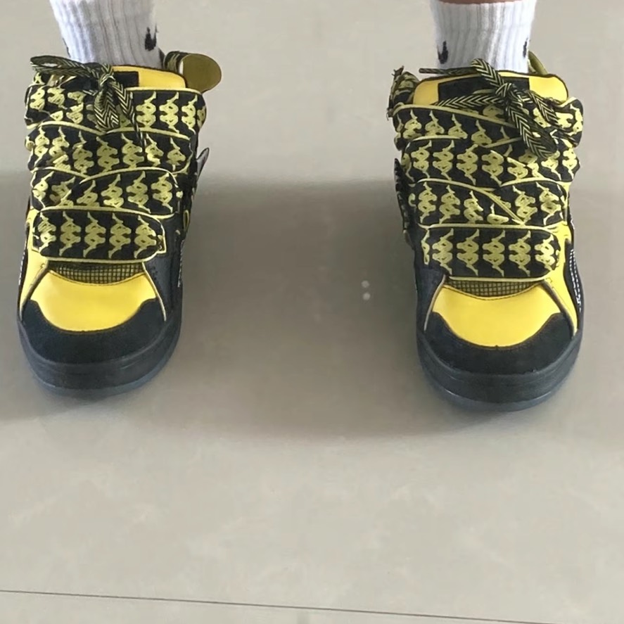 custom review-KAPPA Fatty Обувь Покрытие Устойчивое к истиранию Низкий Топ Скейтборд Кроссовки Унисекс Желтый