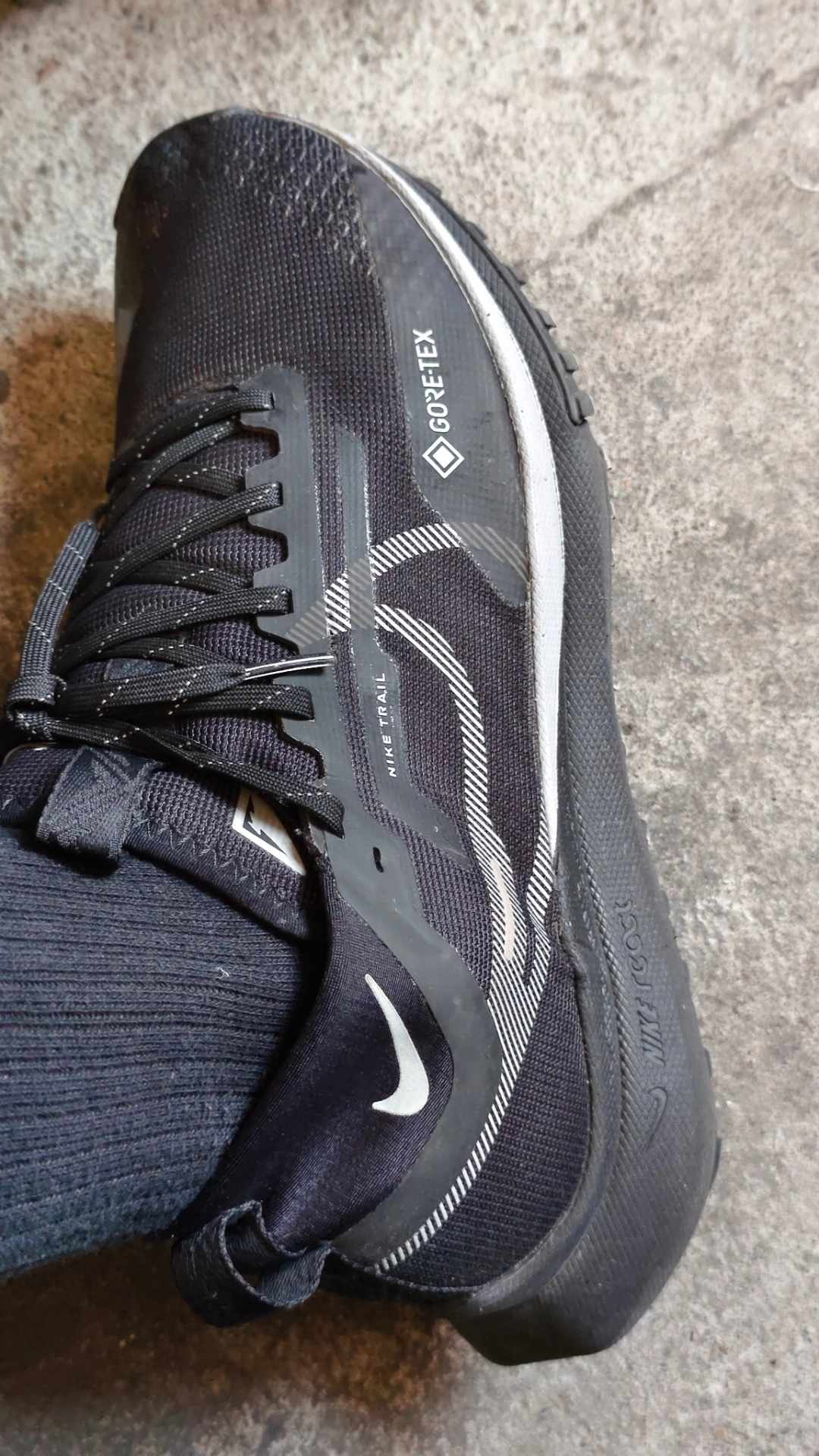 custom review-Nike React Pegasus Trail 4 Gore Tex 'Black Reflect Silver'