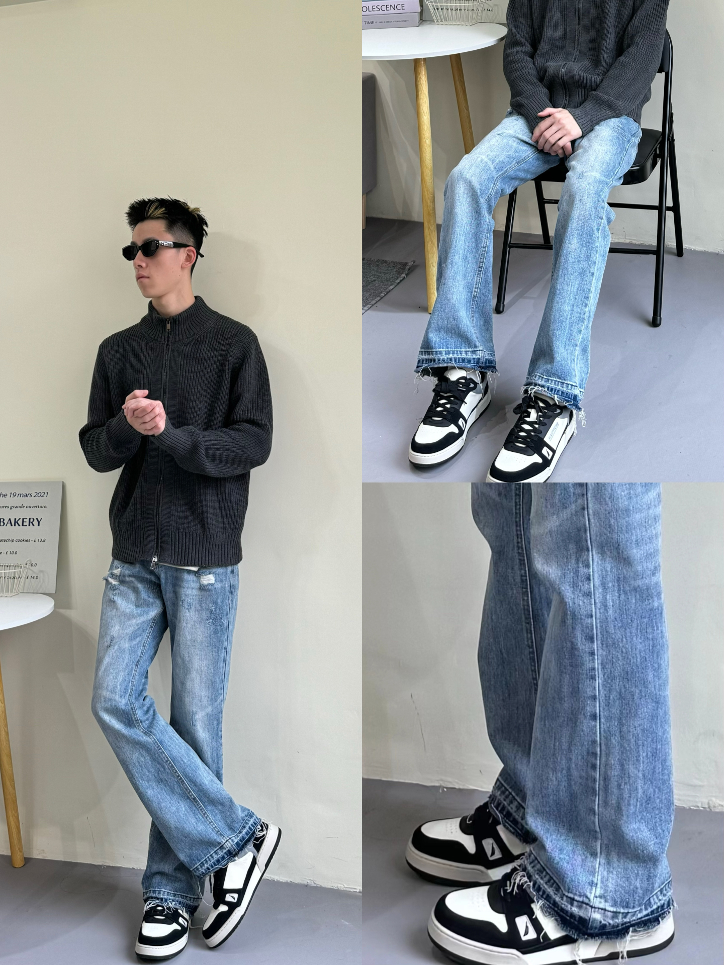 👟:nautica
又发现一双万能百搭的黑白板鞋
这双搭配什么裤子衣服都