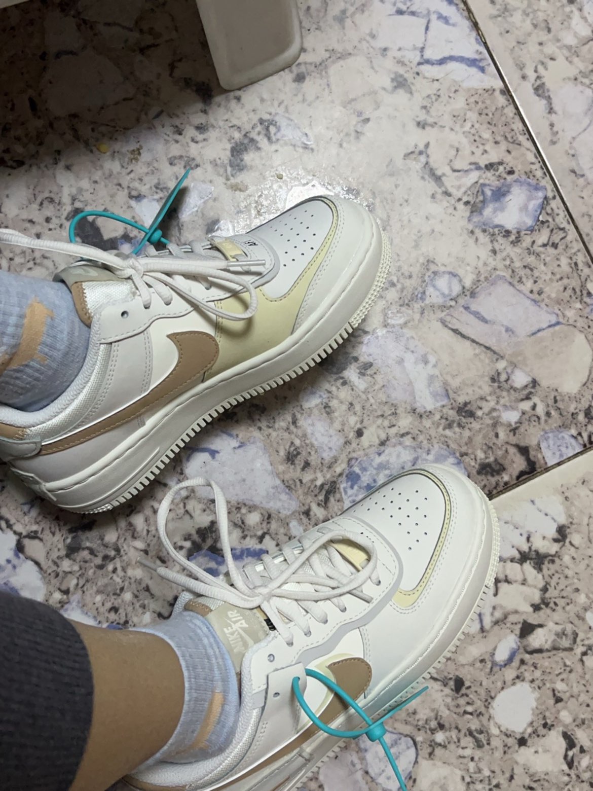 custom review-Nike Air FORCE 1 Shadow Slip-on Устойчивые к истиранию Низкий Топ Скейтбординг Женские Кремовые