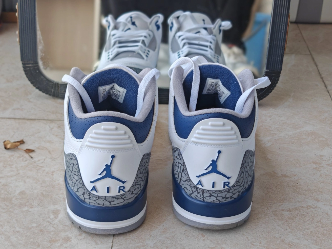 custom review-Jordan Air Джордан 3 'Полуночный синий' MID Топ Винтажные баскетбольные кроссовки Мужской Серо-голубой