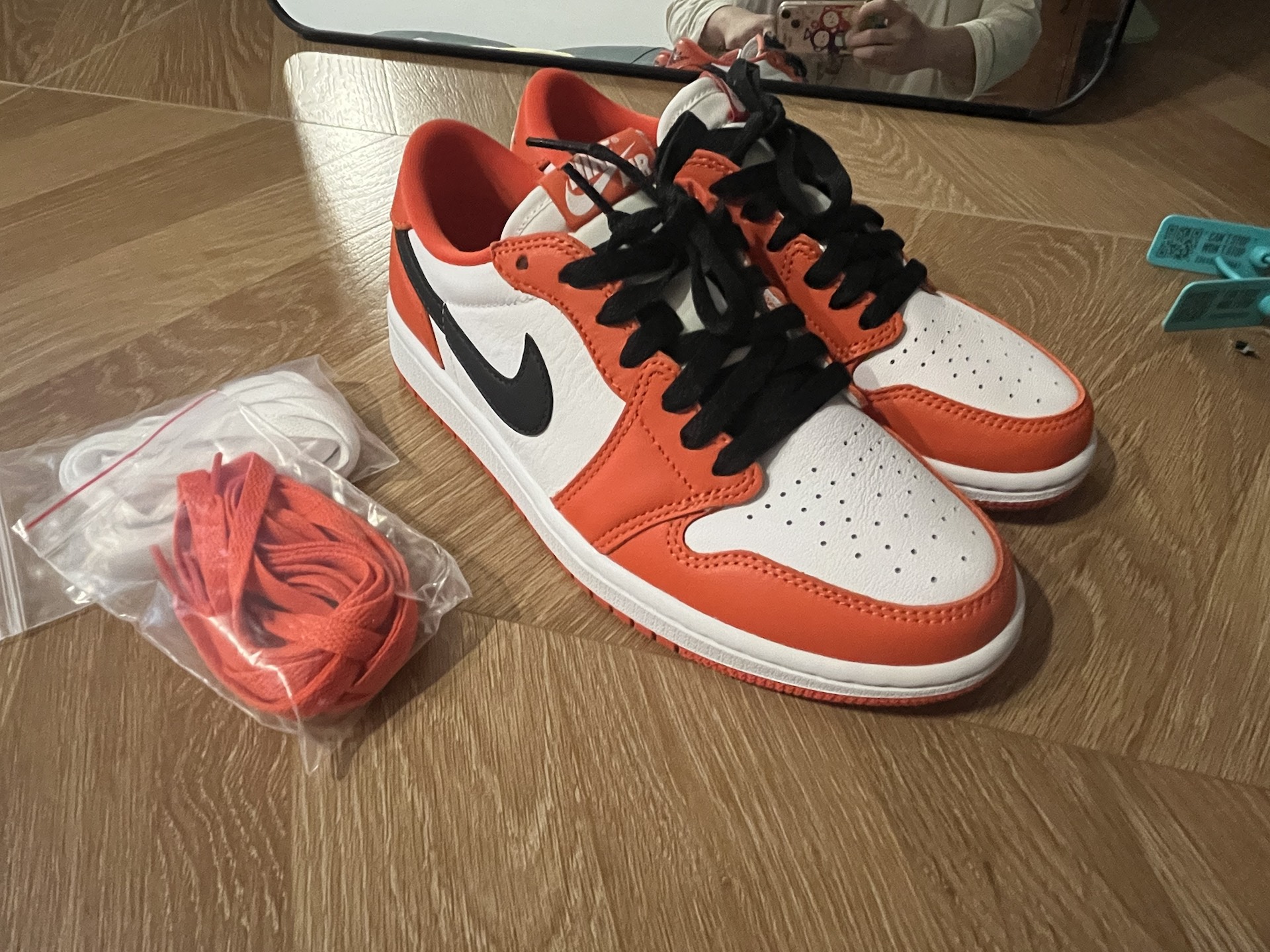 custom review-Jordan Air Jordan 1 Low OG 'Морская звезда' Низкий Топ Винтажные Баскетбольные Кроссовки Женские Морская звезда Оранжевый