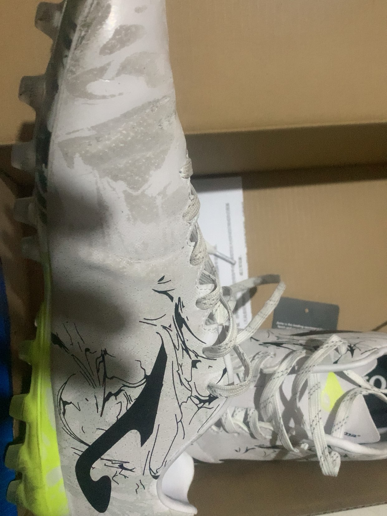 custom review-Joma AG Искусственная трава Противоскользящие Устойчивые к истиранию Футбольные бутсы Мужские Белый Черный