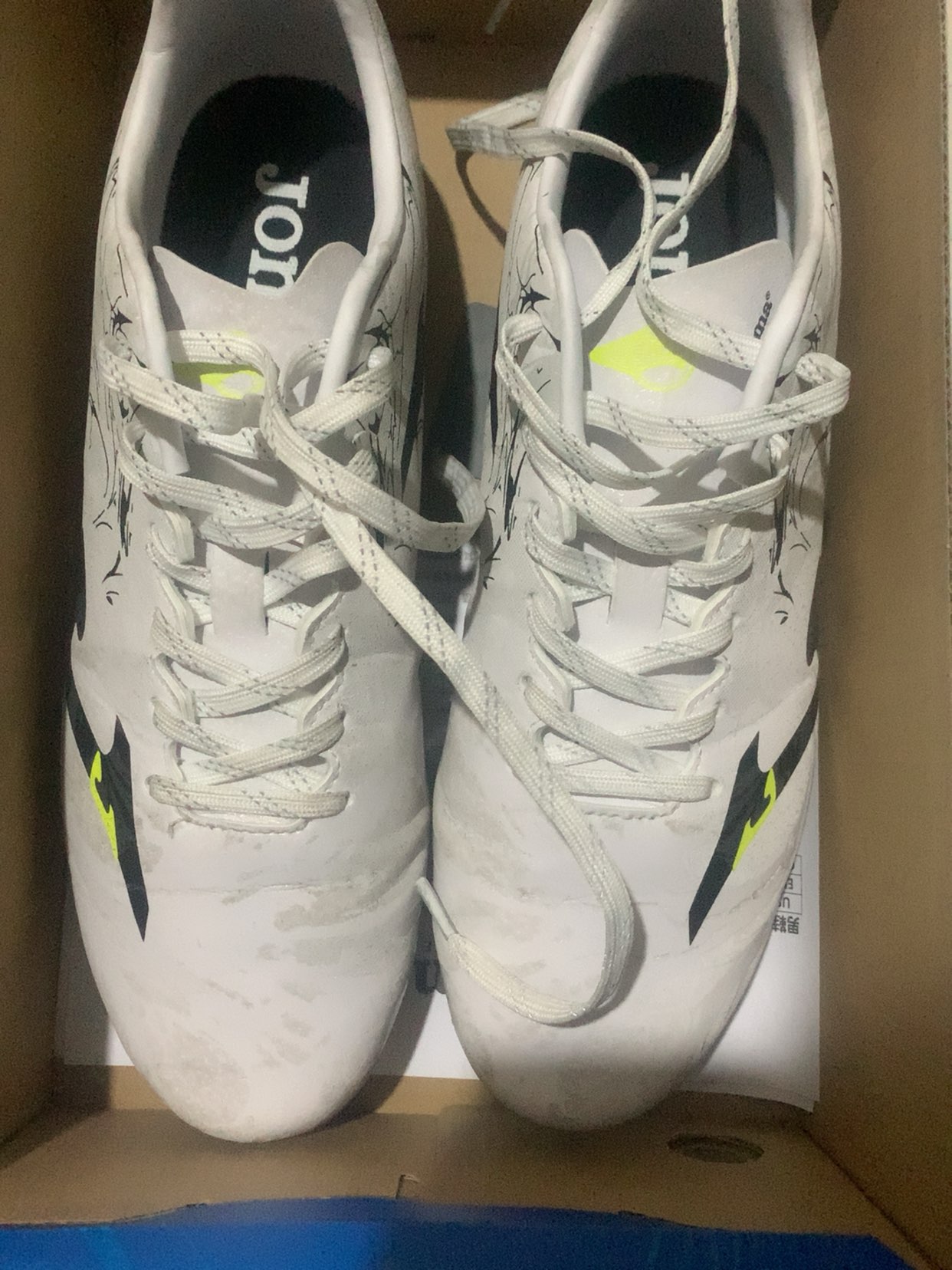 custom review-Joma AG Искусственная трава Противоскользящие Устойчивые к истиранию Футбольные бутсы Мужские Белый Черный