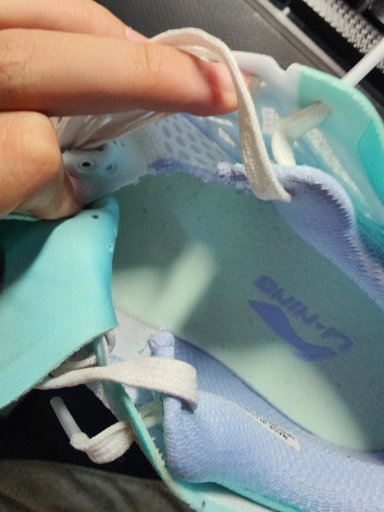 custom review-LINING Blade 4V2 Basketball Shoes Men's Low top Island Blue/Snow Cyan Purple