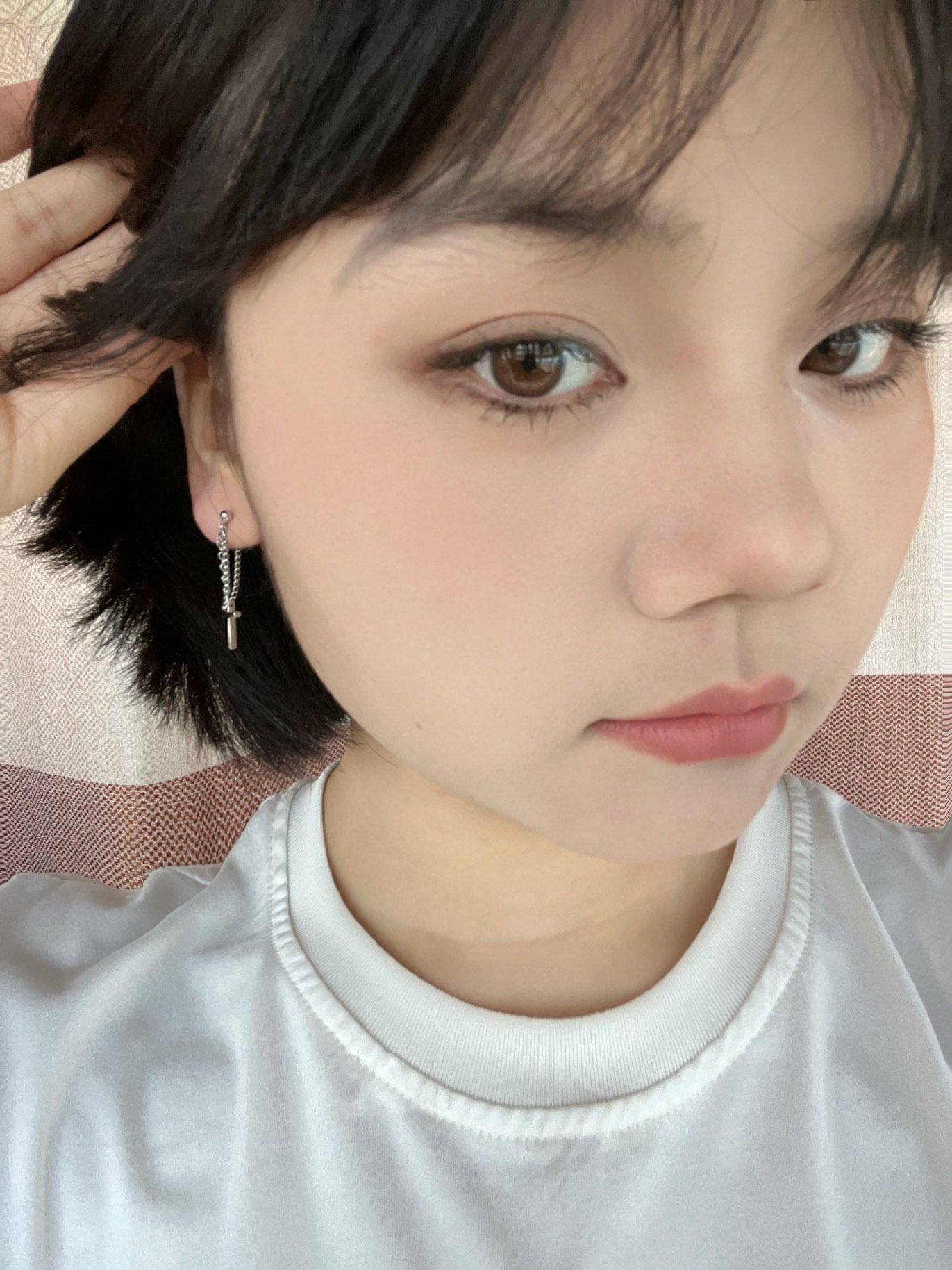 绝美足银十字架耳坠96