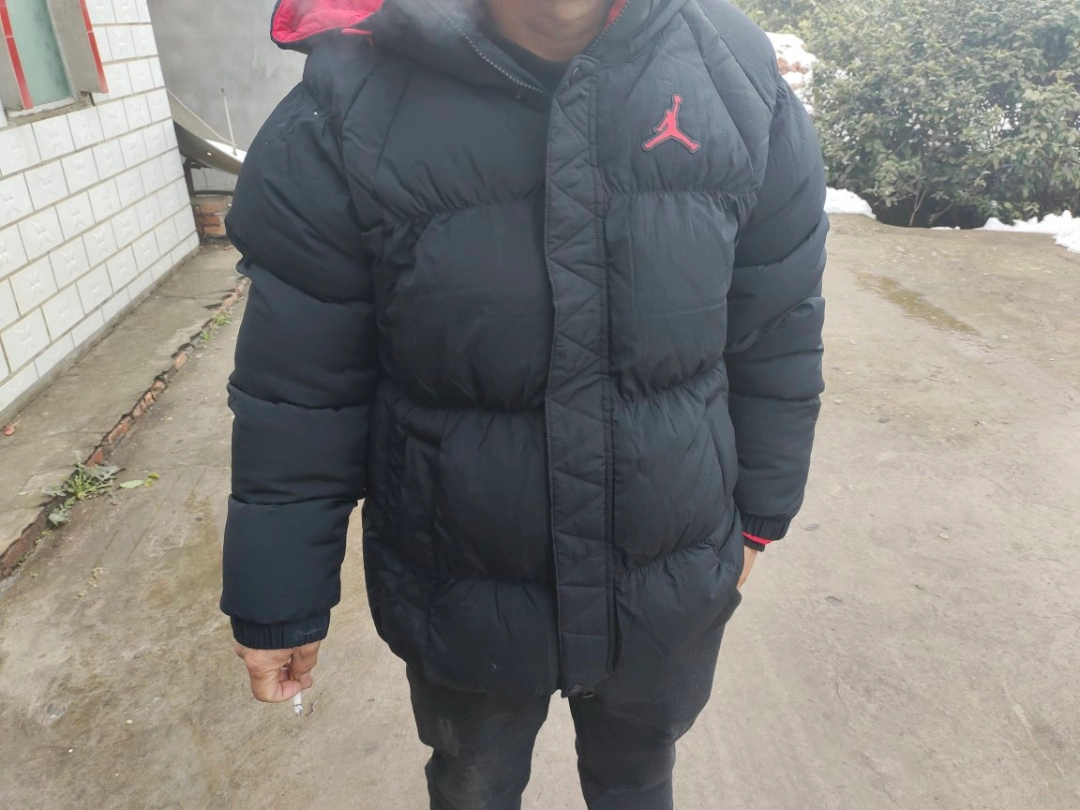 custom review-Джордан Хлопковый пуховик Мужской Черный