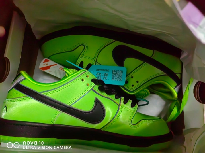 custom review-Powerpuff Girls x Nike Dunk SB Low Топ Скейтборд Кроссовки Унисекс Зеленый