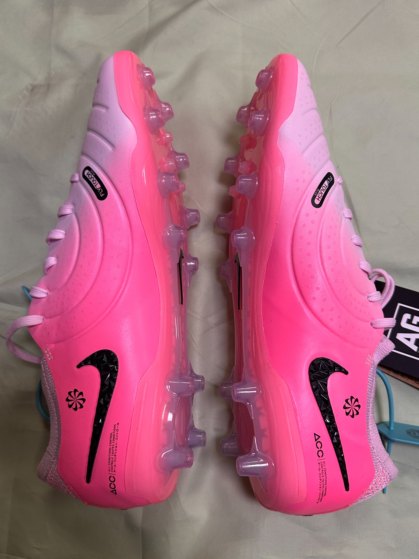 custom review-Nike Legend 10 Elite AG Pro AG Artificial Grass Artificial Thorns Футбольные бутсы Мужские Розовый Черный