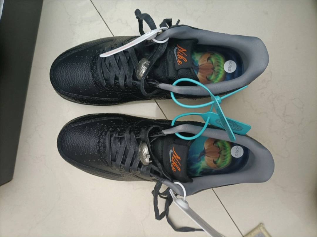 custom review-Nike Air Force 1 'Хэллоуин' Низкие Скейтборд Кроссовки Мужские Черные Зеленые