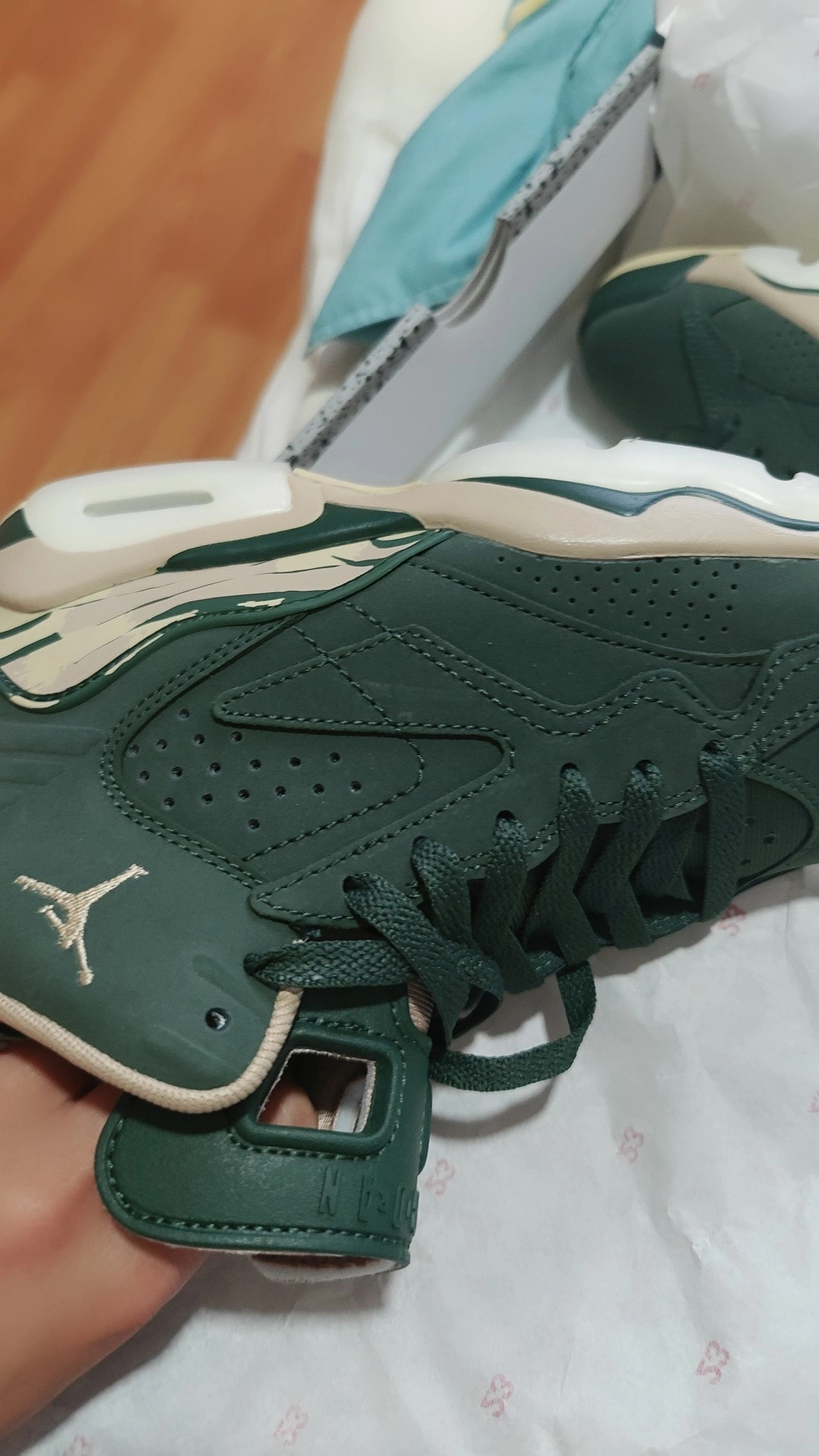 custom review-Jordan Jumpman MVP Износостойкий и Легкий MID Баскетбольные кроссовки Женские Бежево-зеленый