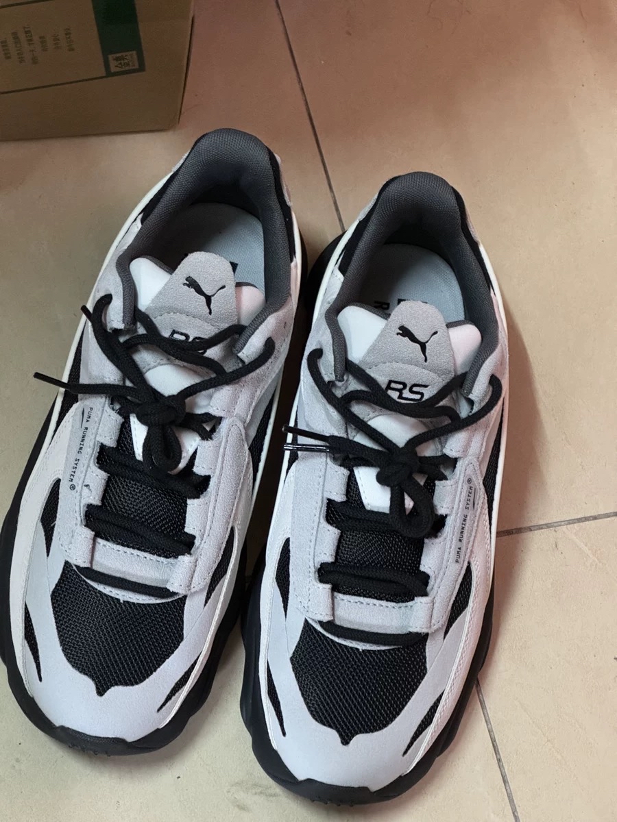 custom review-PUMA RS Connect Амортизаторы Shock противоскользящие устойчивые к истиранию низкий топ кроссовки с подошвой унисекс черный белый серый