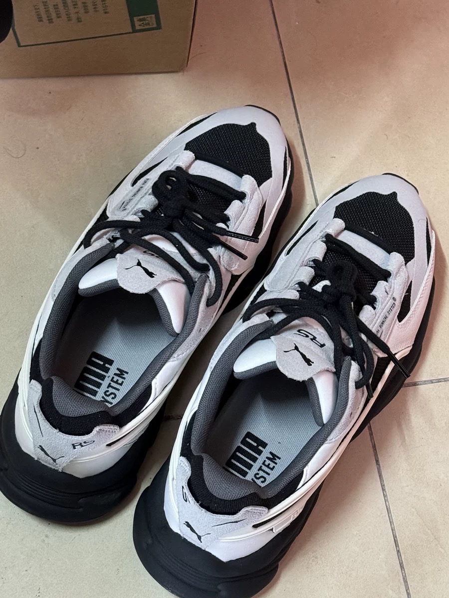 custom review-PUMA RS Connect Амортизаторы Shock противоскользящие устойчивые к истиранию низкий топ кроссовки с подошвой унисекс черный белый серый